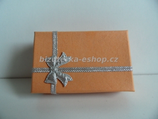 Dárková krabička oranžovo stříbrná BZ-04910
