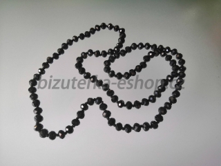 Perlový náhrdelník dlouhý černý BZ-07083