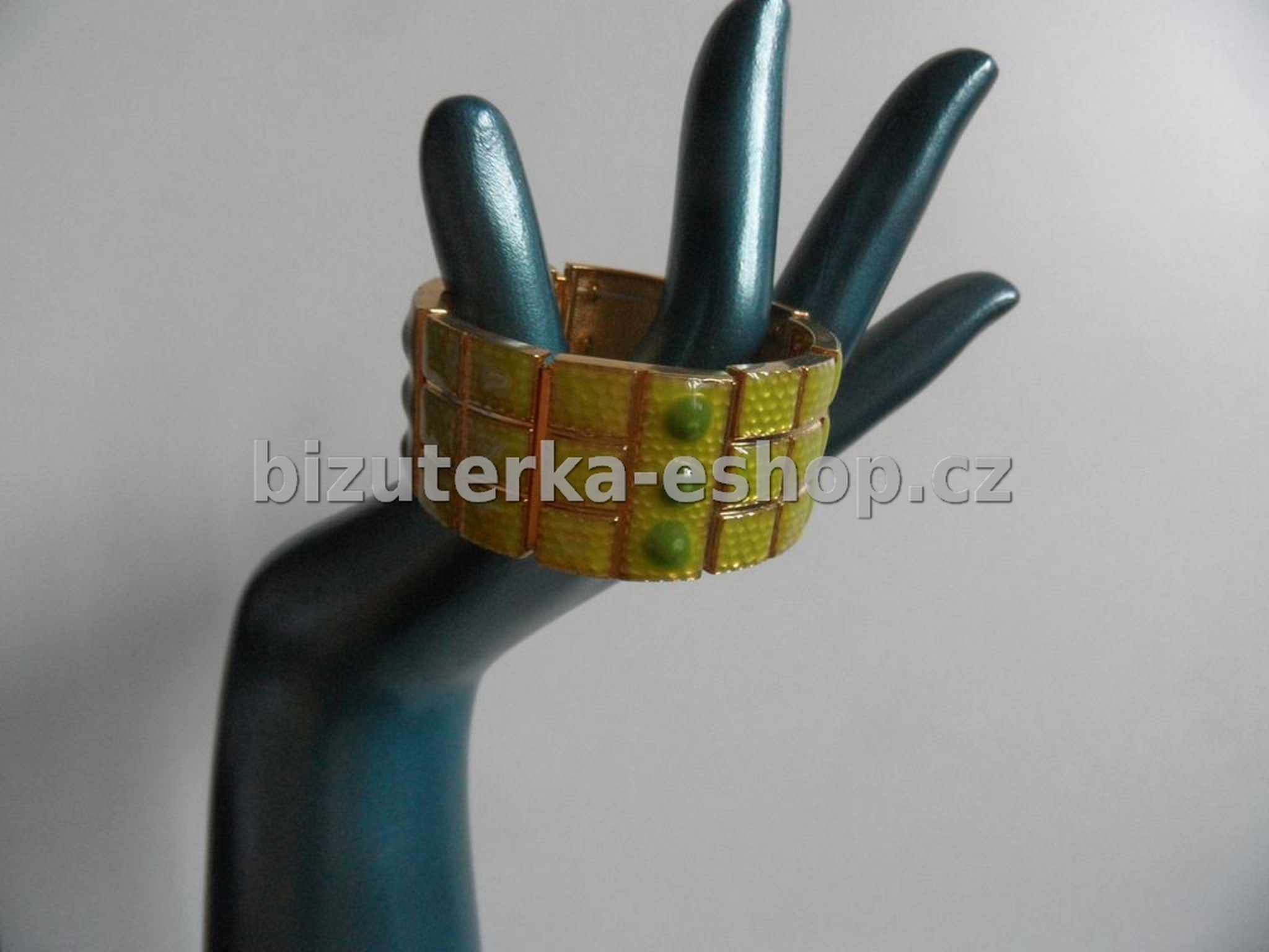 Náramek zlato zelený BZ-04132