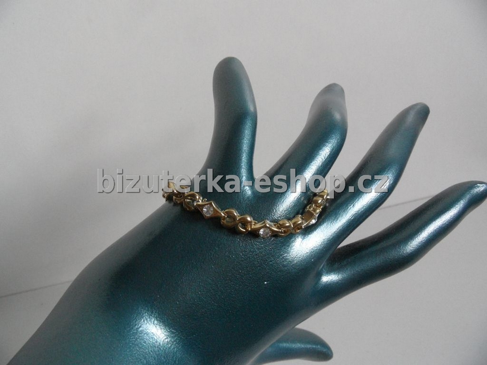 Náramek zlatý s kamínky BZ-04183