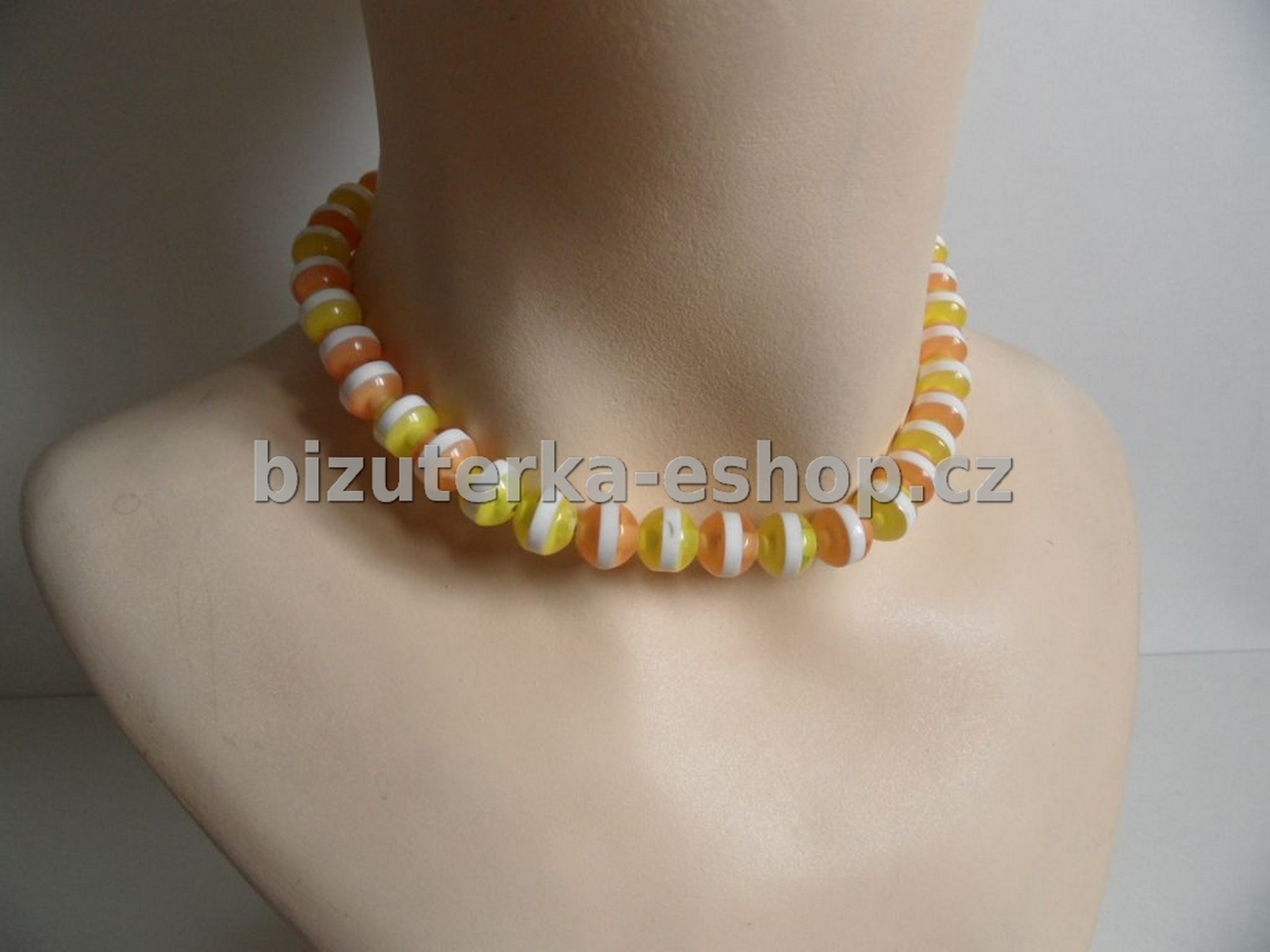 Perličky na krk žluto oranžové BZ-04228