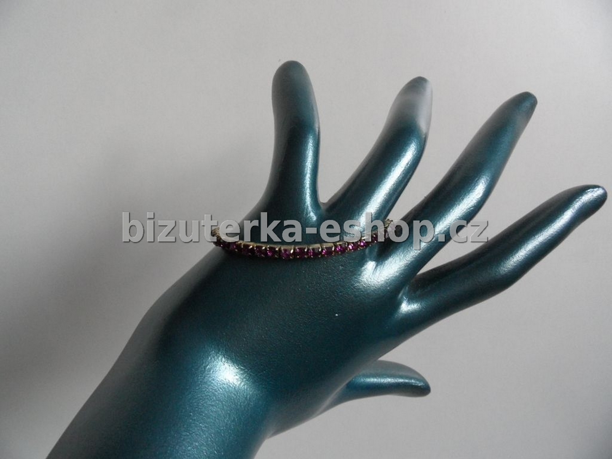 Náramek štrasový fialový BZ-04341