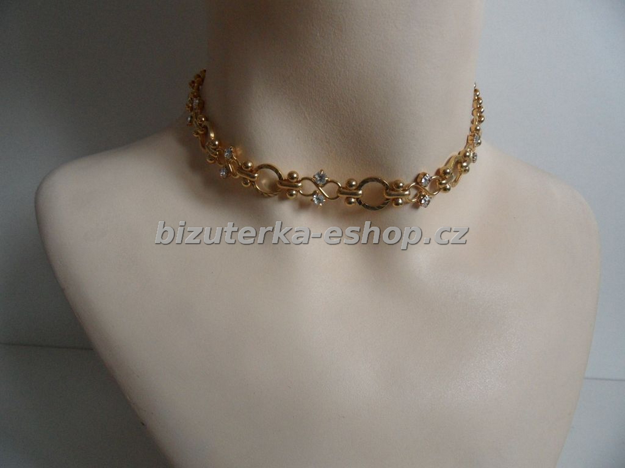 Náhrdelník zlatý s kamínky BZ-04422