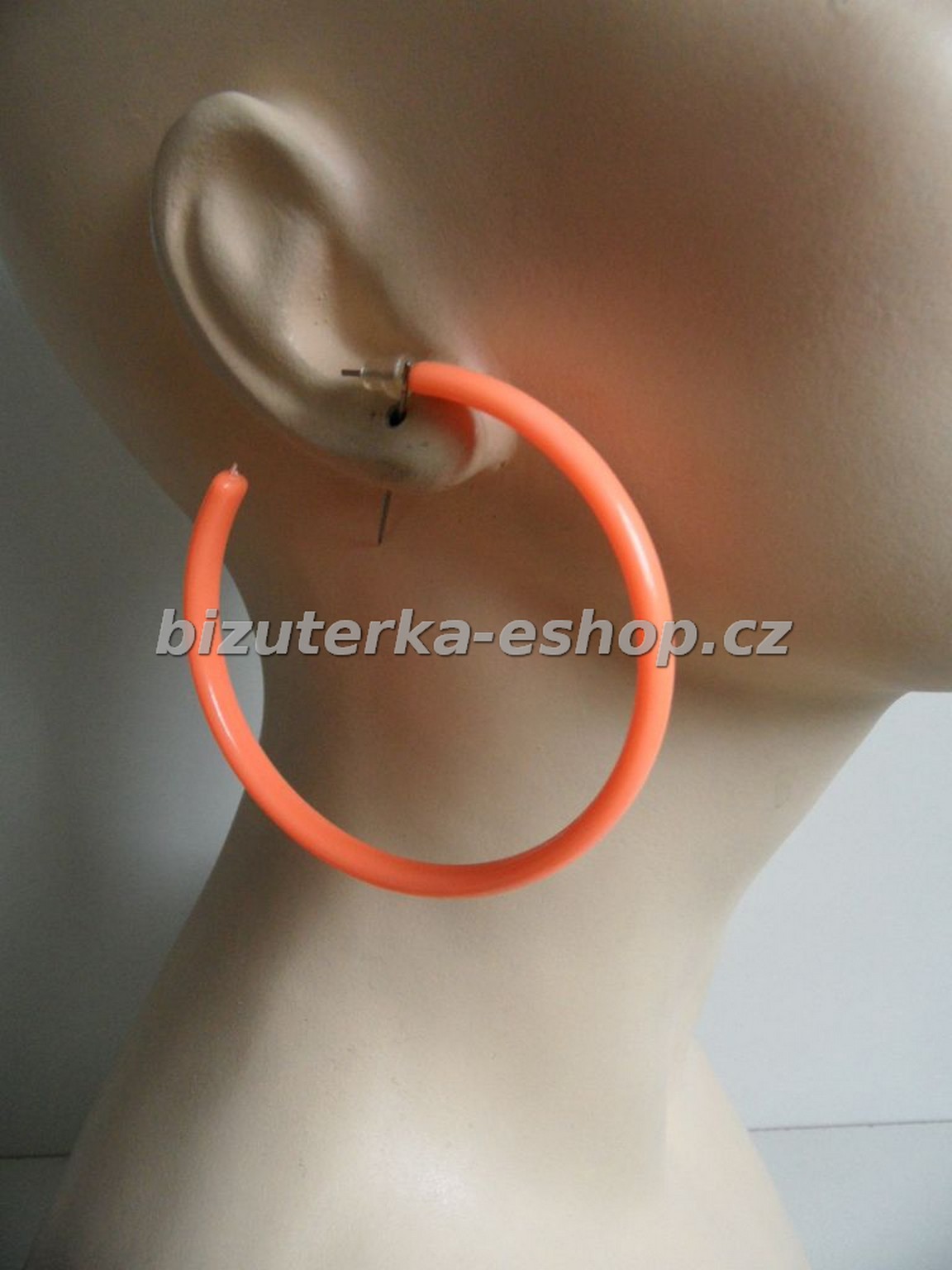 Naušnice kruhy oranžové BZ-04489