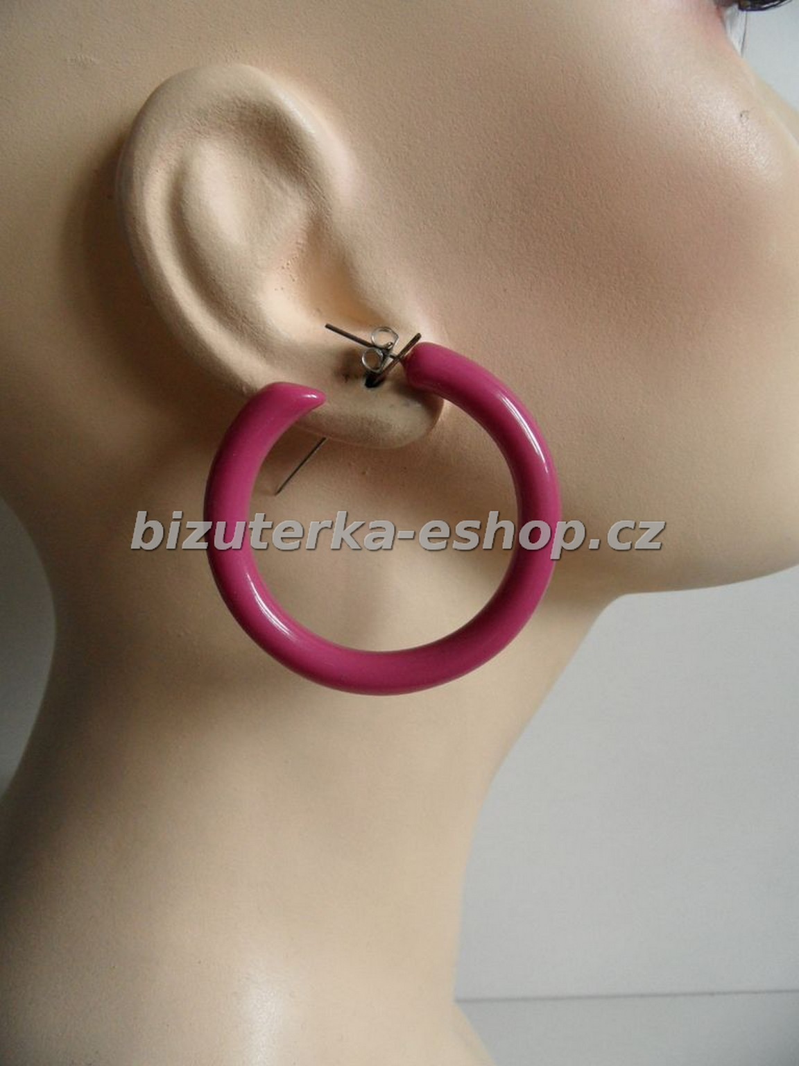 Naušnice kruhy fialové BZ-04494