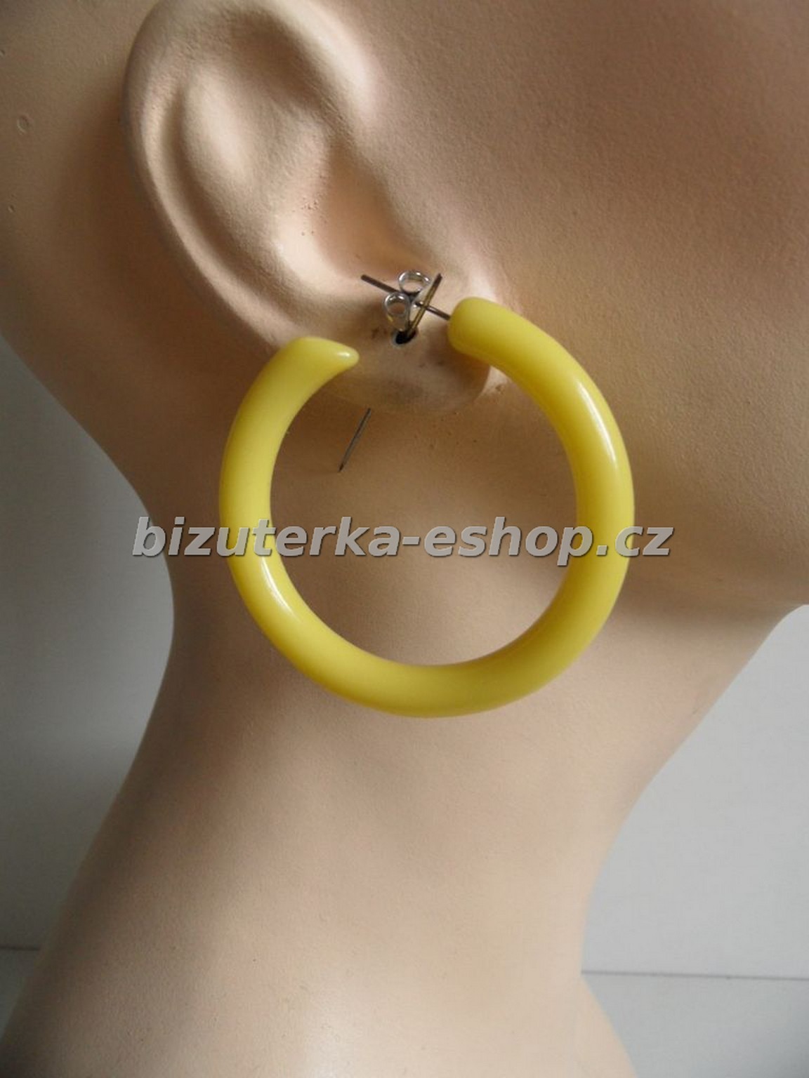 Naušnice kruhy žluté BZ-04495