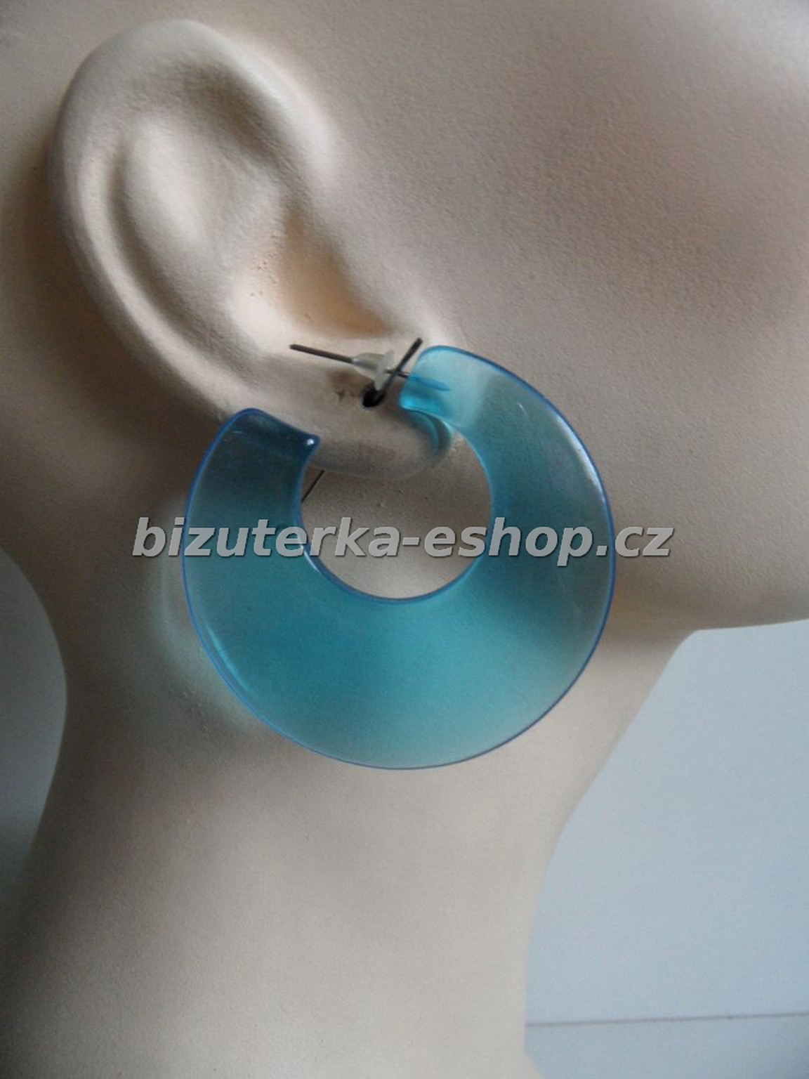Naušnice kruhy modré BZ-04502