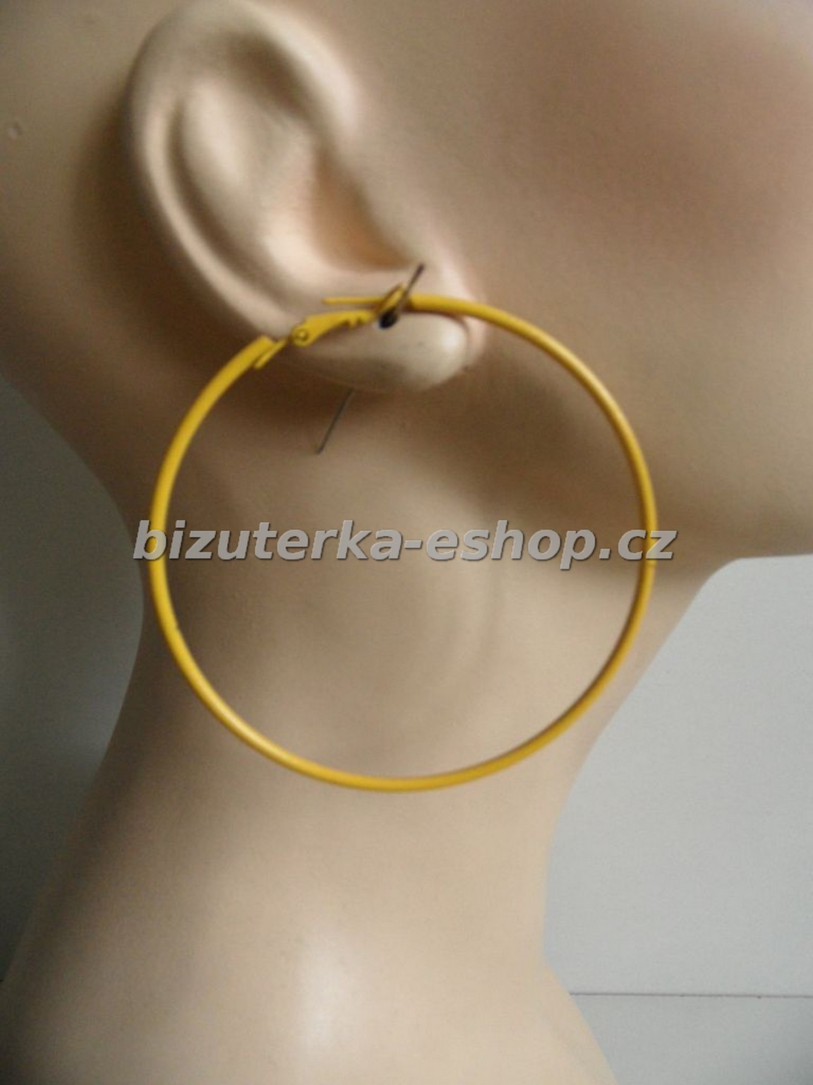 Naušnice kruhy žluté BZ-04507