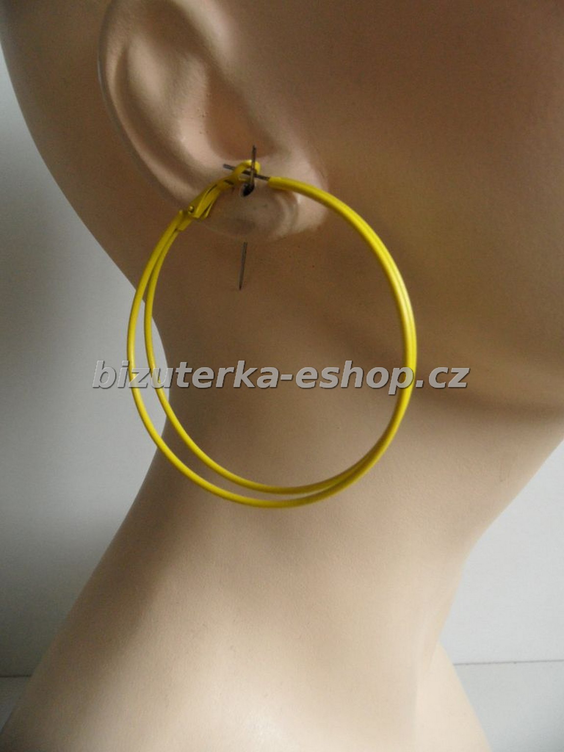 Naušnice kruhy žluté BZ-04518