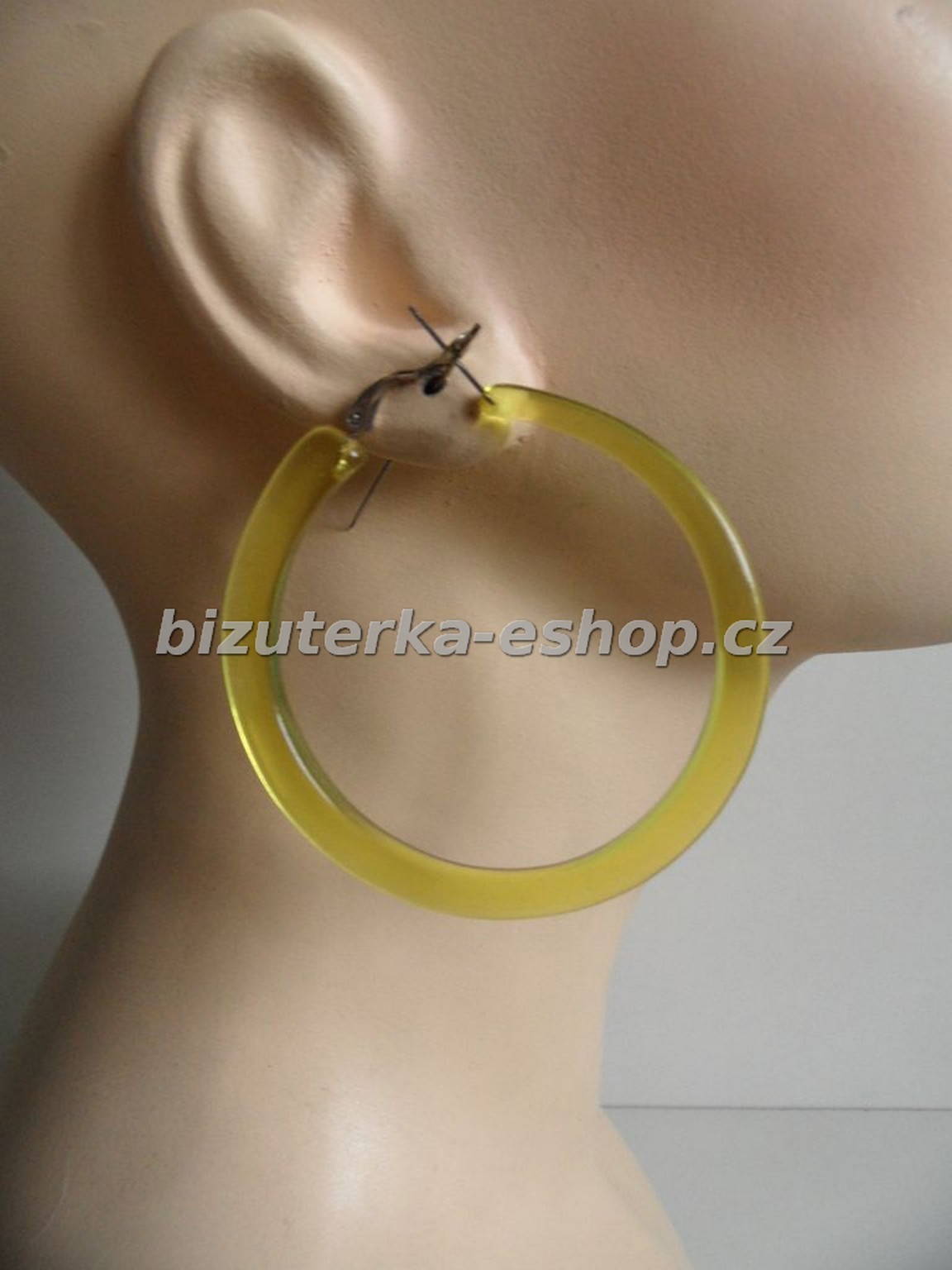 Naušnice kruhy žluté BZ-04519