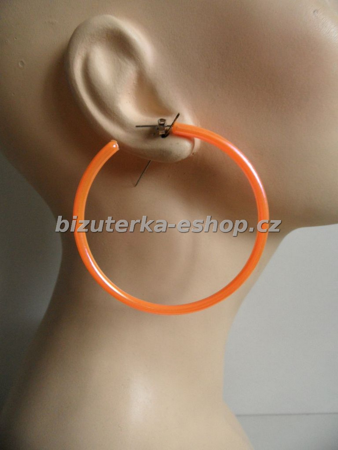 Naušnice kruhy oranžové duhové BZ-04532