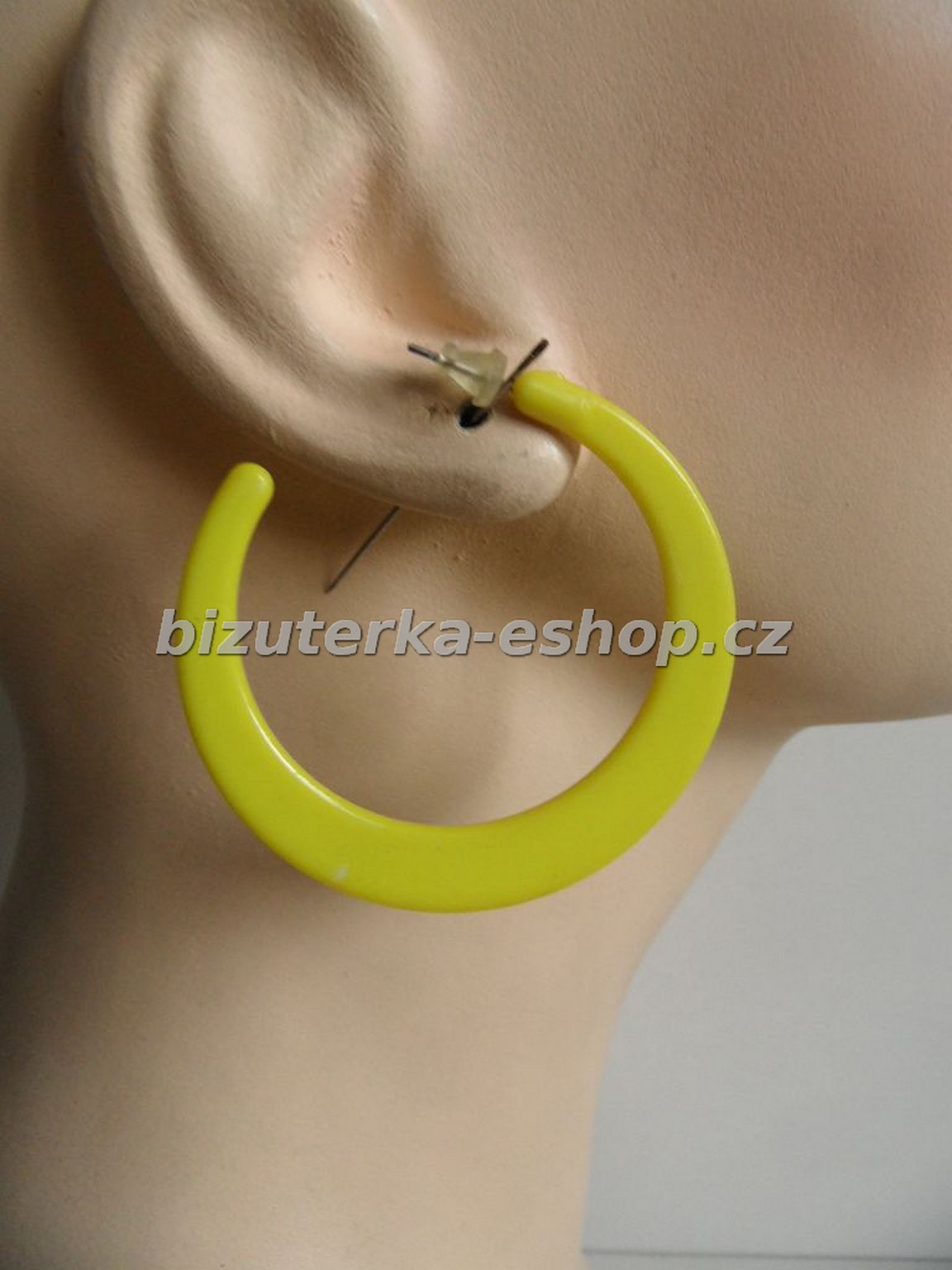 Naušnice kruhy žluté BZ-04546