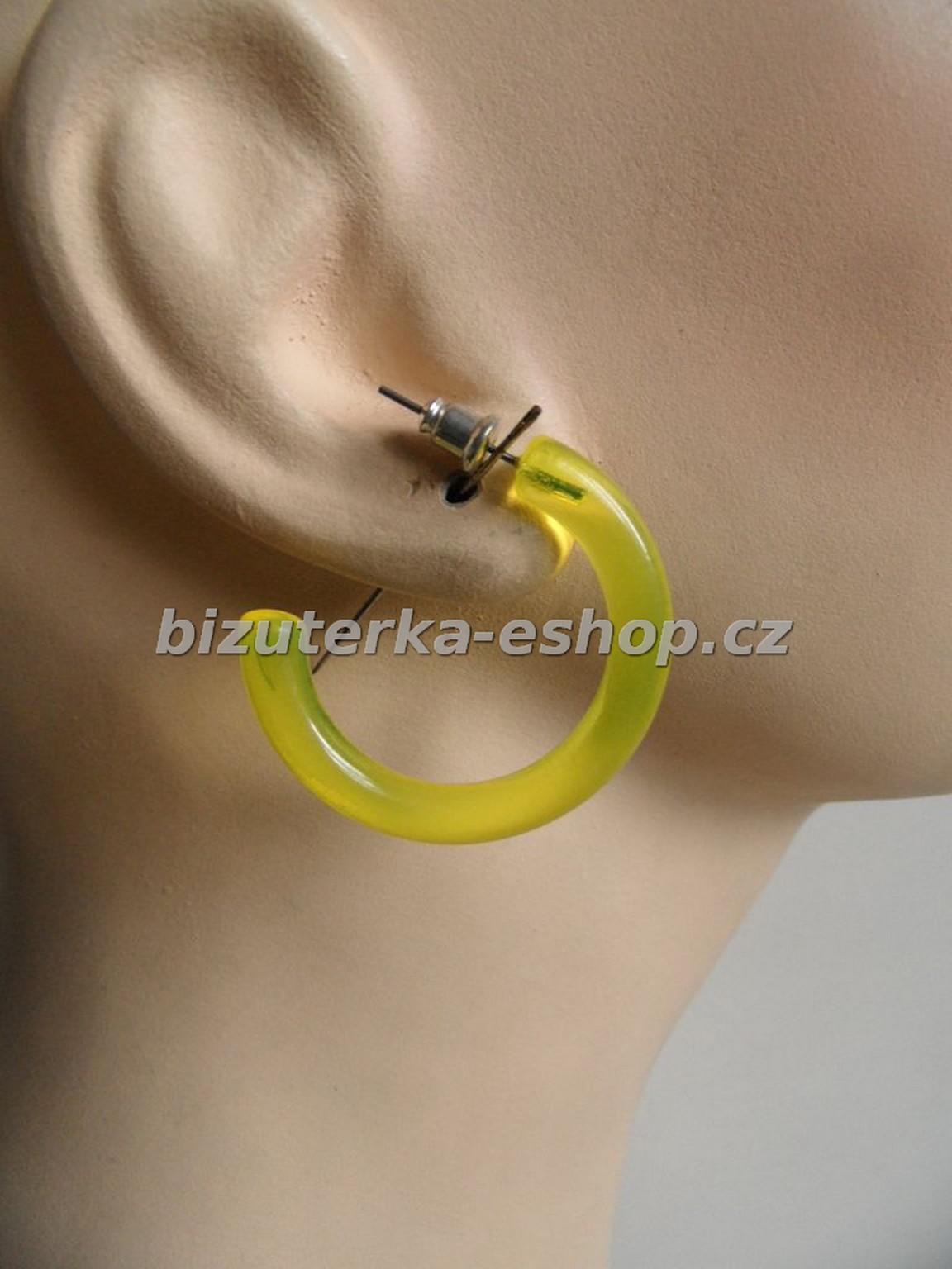 Naušnice kruhy žluté BZ-04555