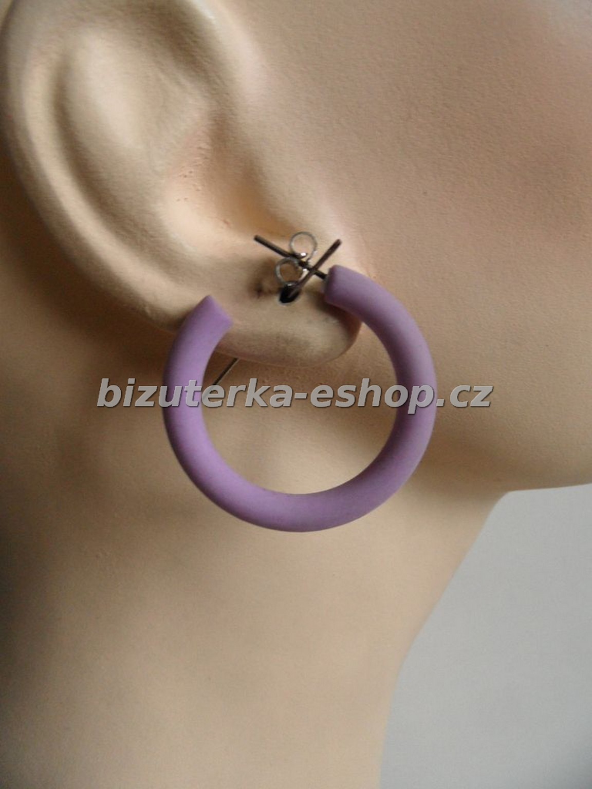 Naušnice kruhy fialové BZ-04556