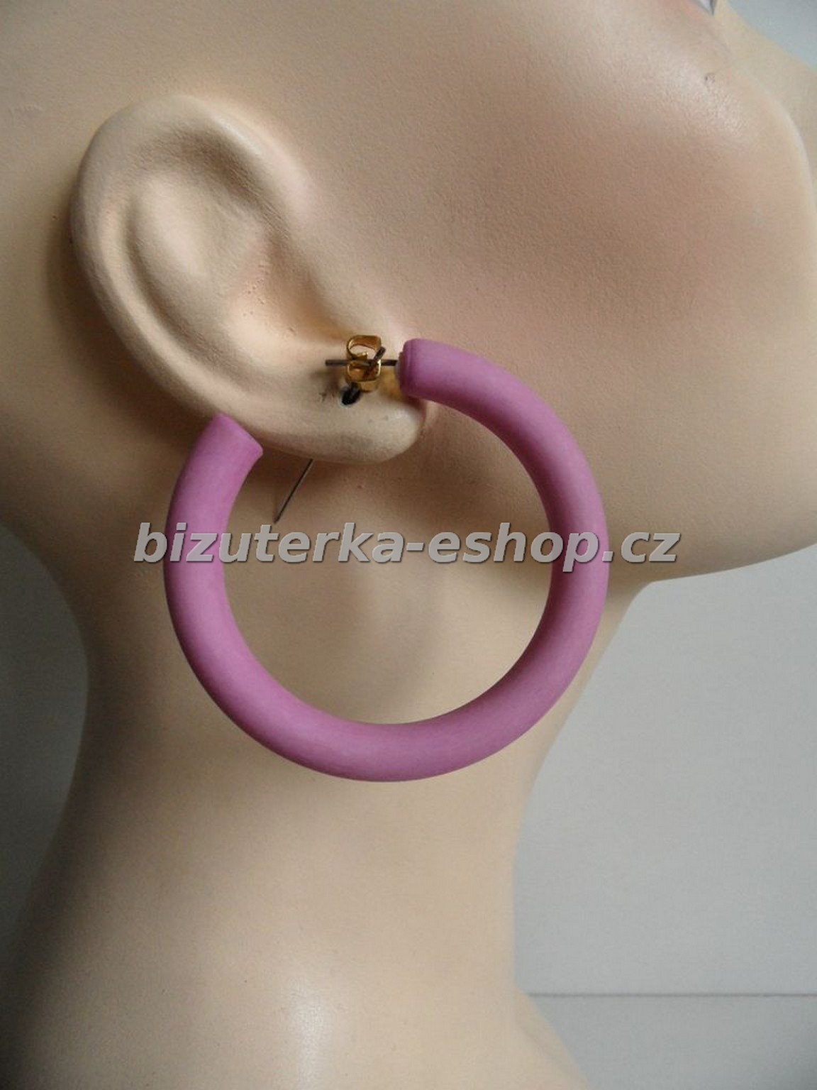 Naušnice kruhy fialové BZ-04566