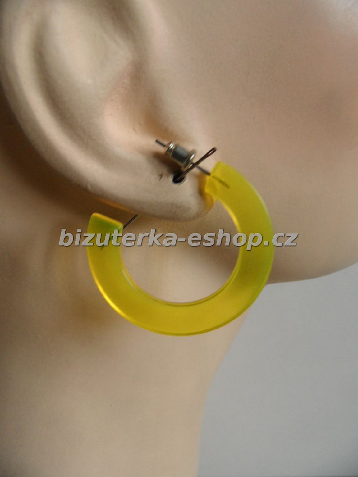 Naušnice kruhy žluté BZ-04577