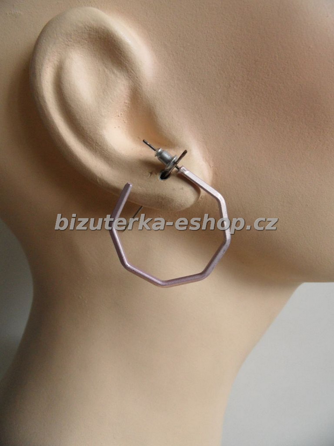 Naušnice kruhy světle fialové BZ-04583