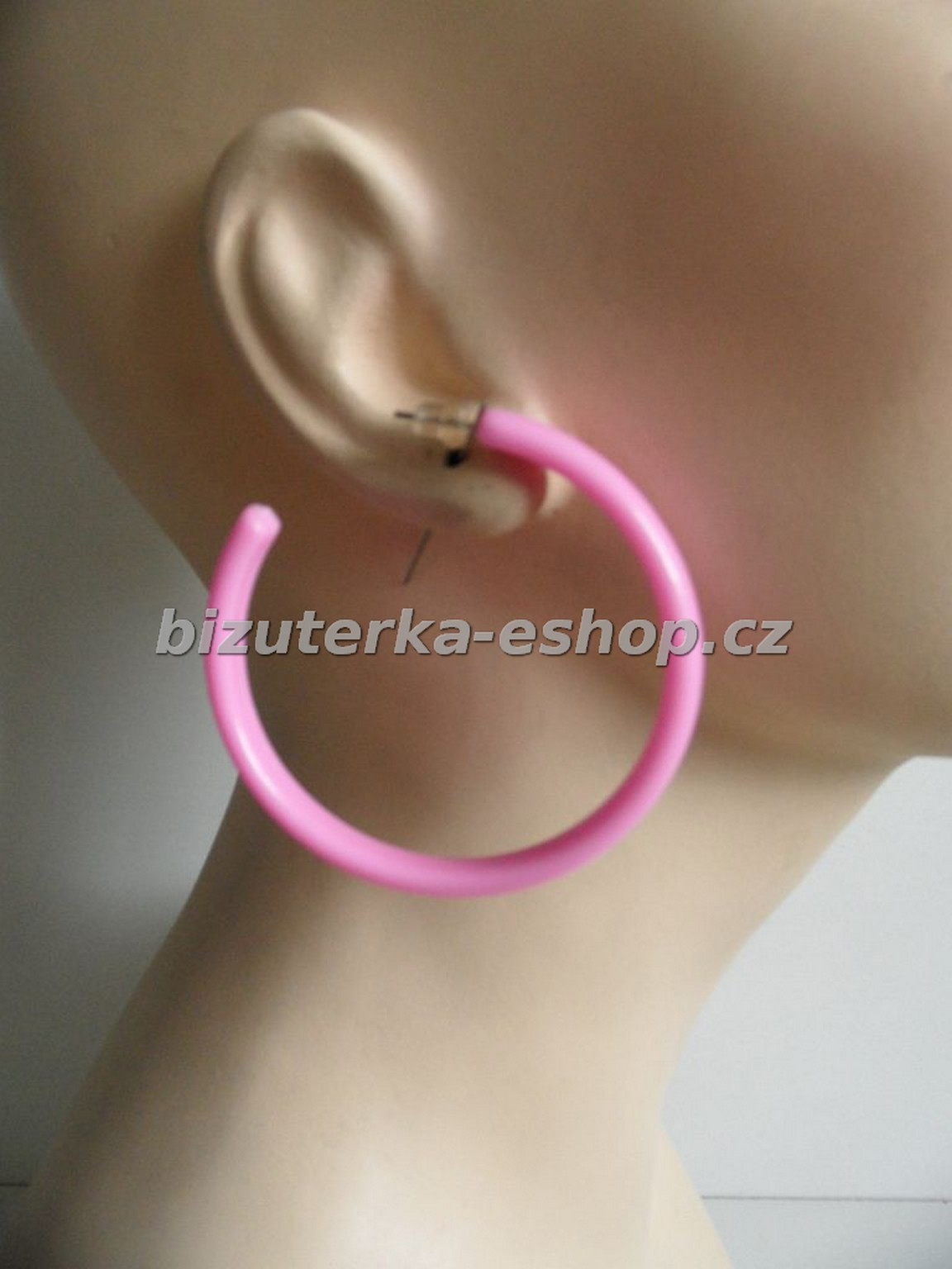 Naušnice kruhy růžové BZ-04588