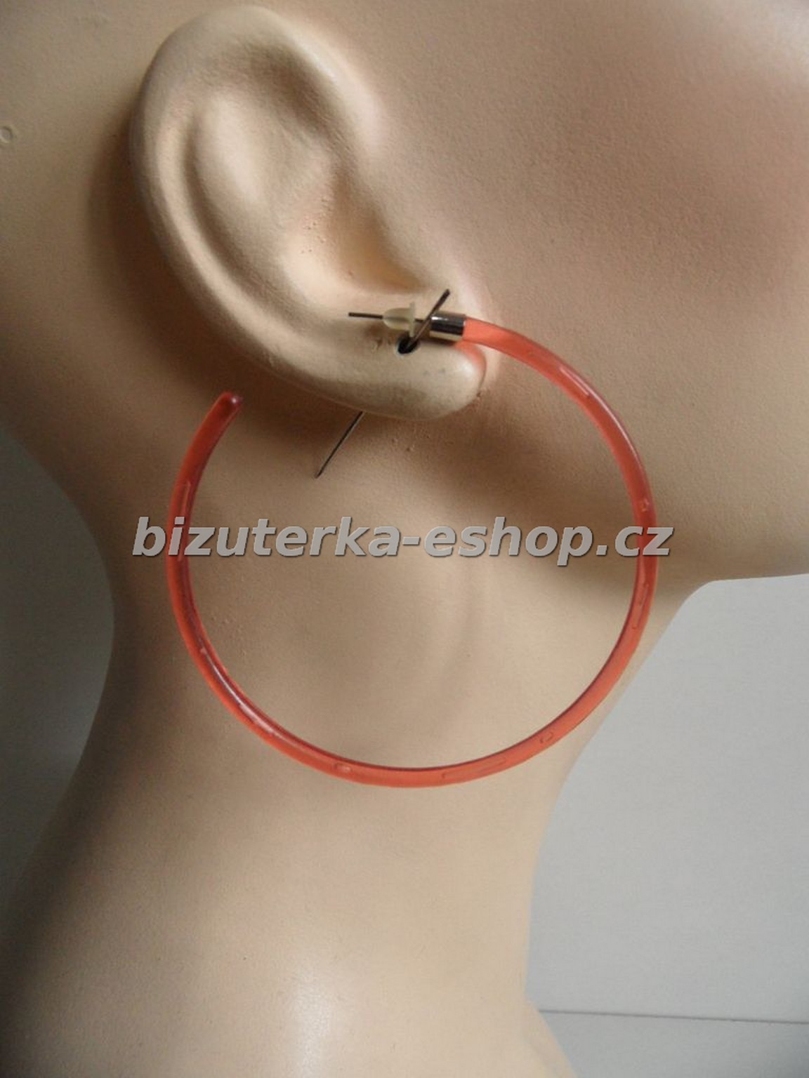 Naušnice kruhy oranžové BZ-04589