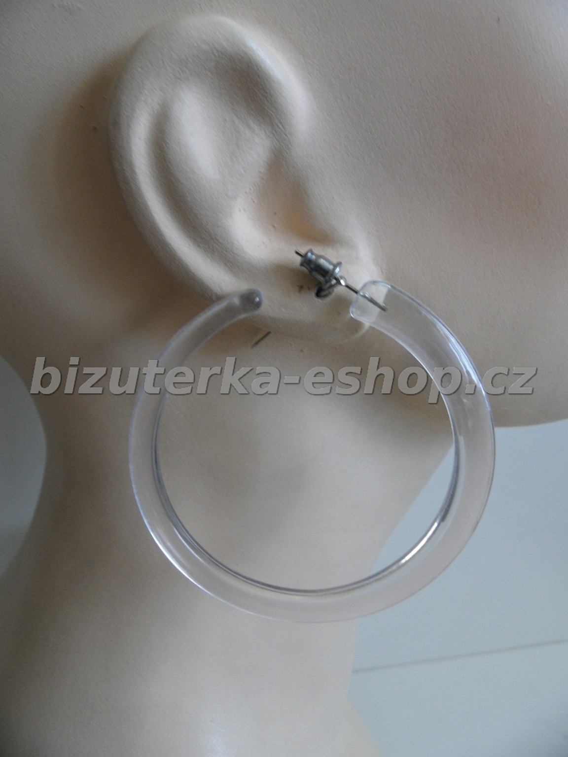 Naušnice kruhy průhledné BZ-05385