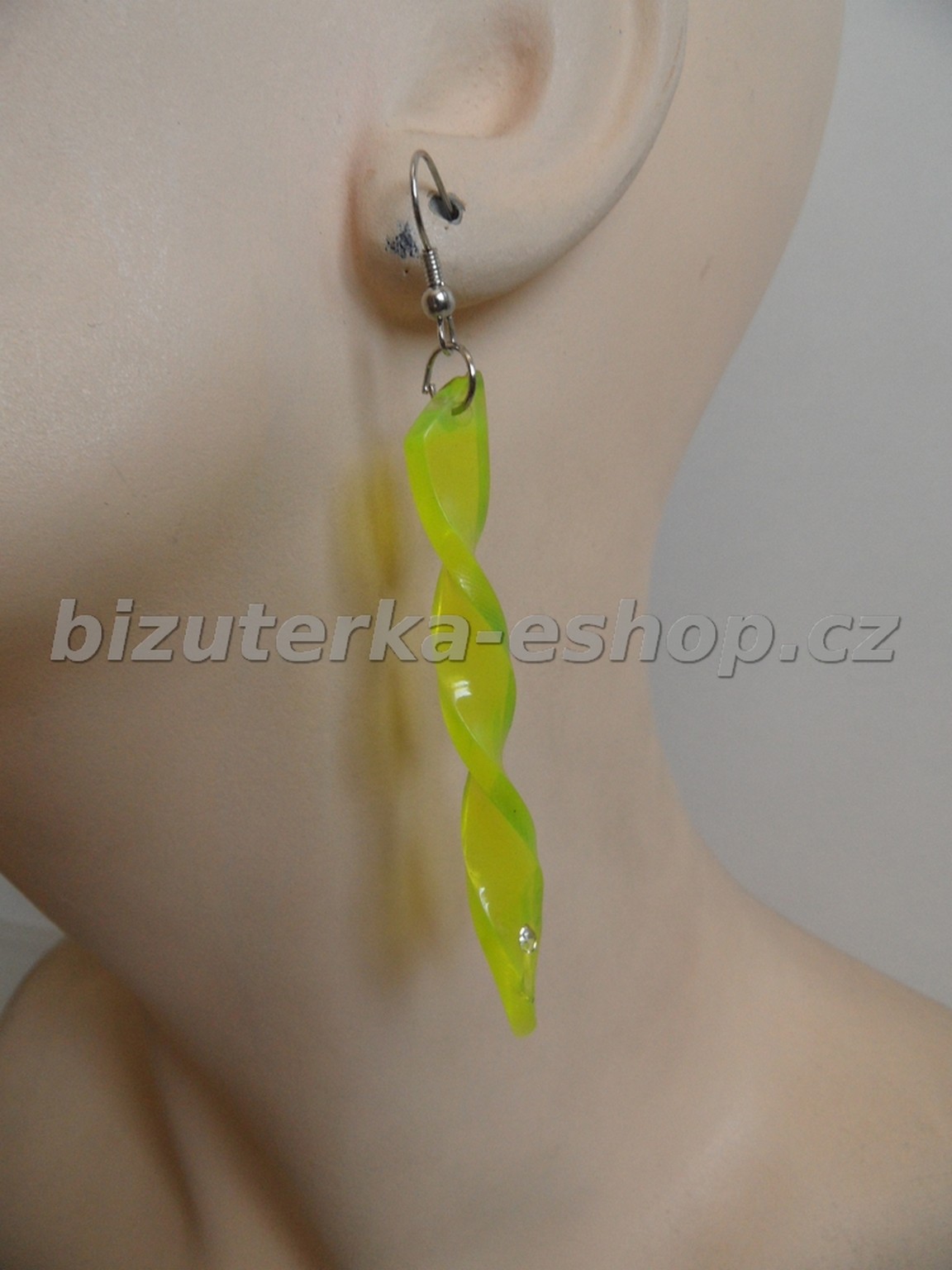 Naušnice závěsné žluté BZ-05396