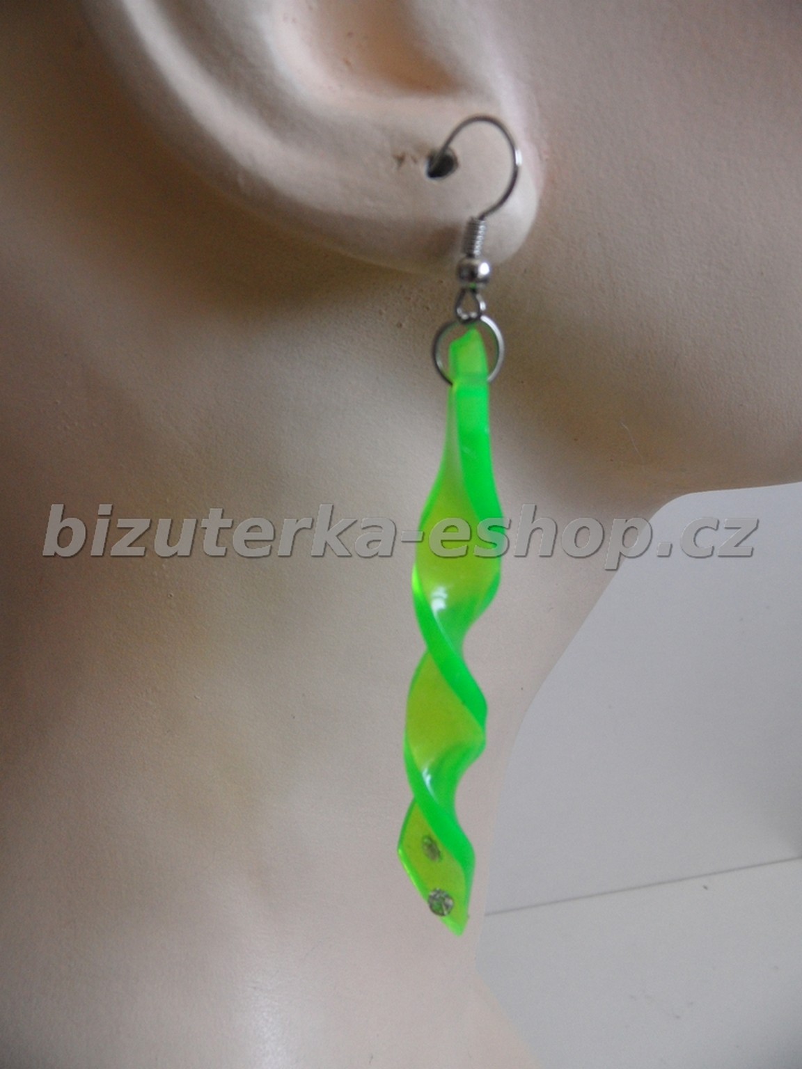 Naušnice závěsné zelené BZ-05398