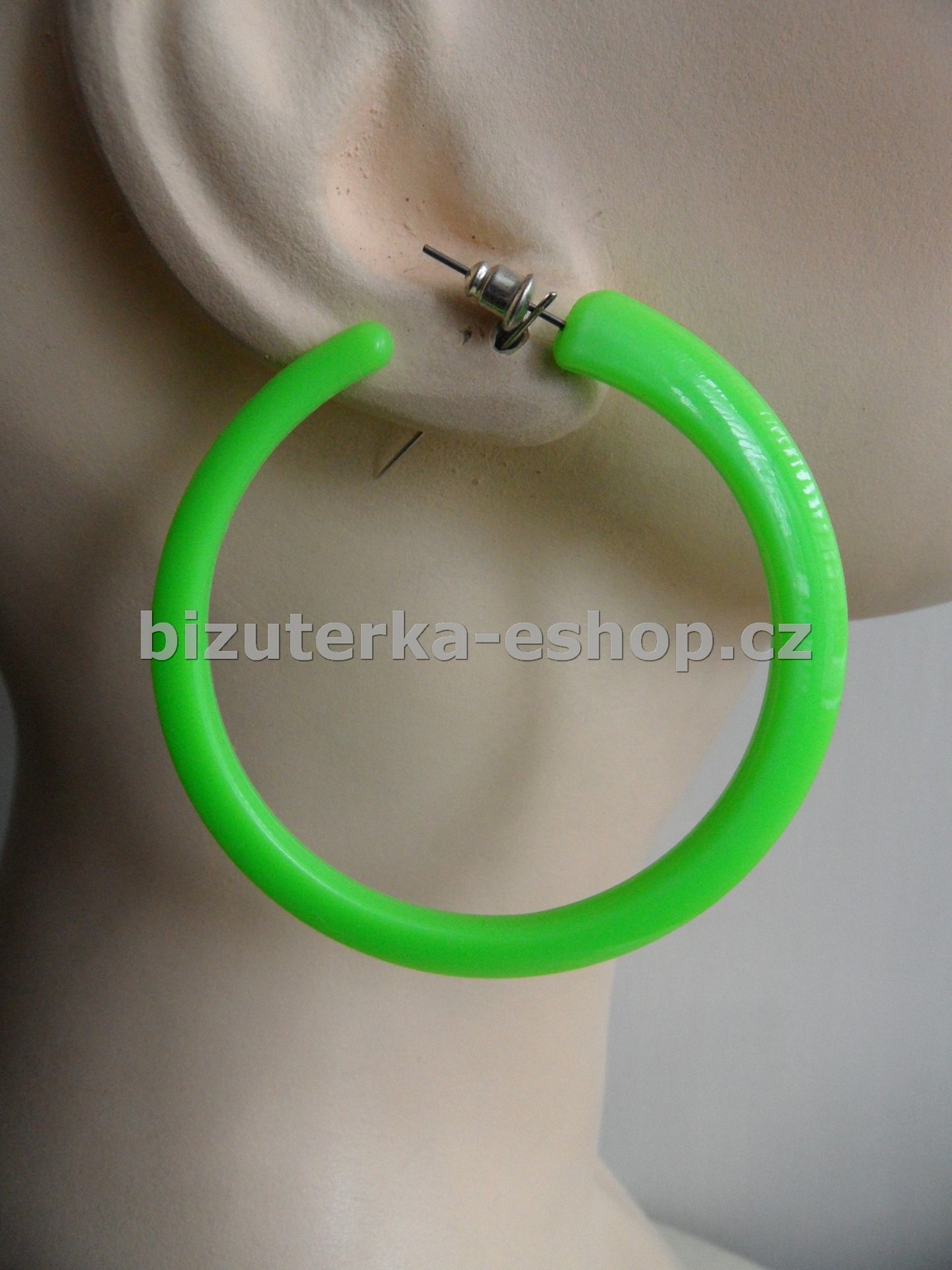 Naušnice kruhy zelené BZ-05682