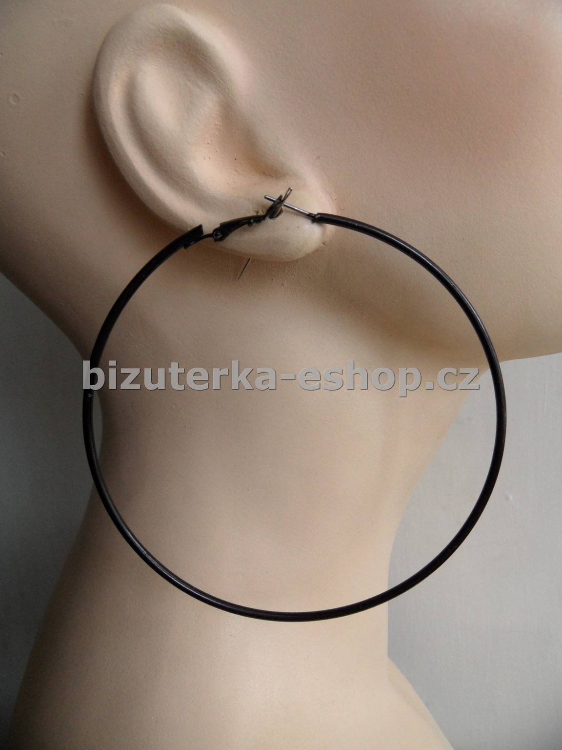 Naušnice kruhy černé BZ-05687