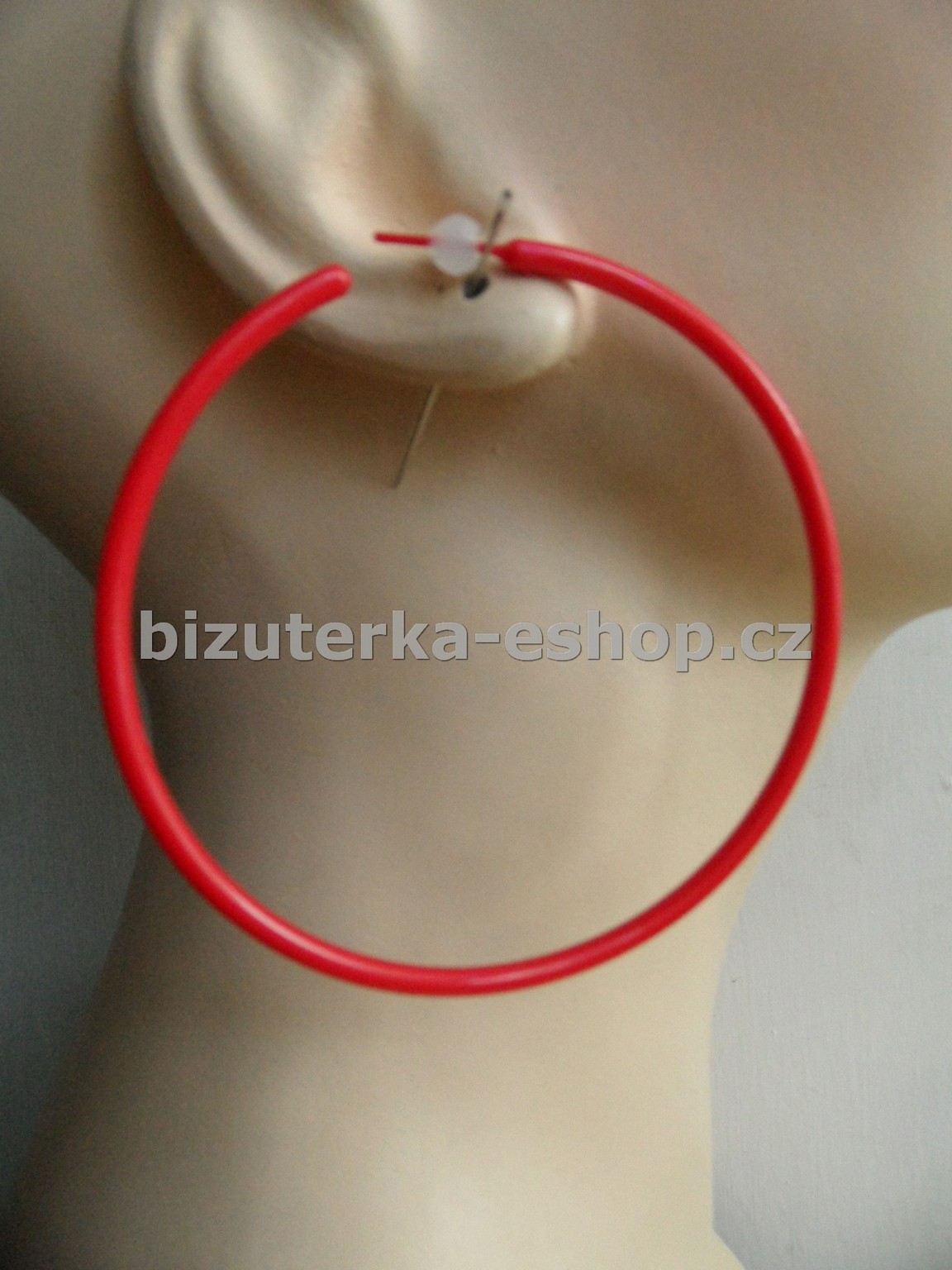 Naušnice kruhy červené BZ-05744