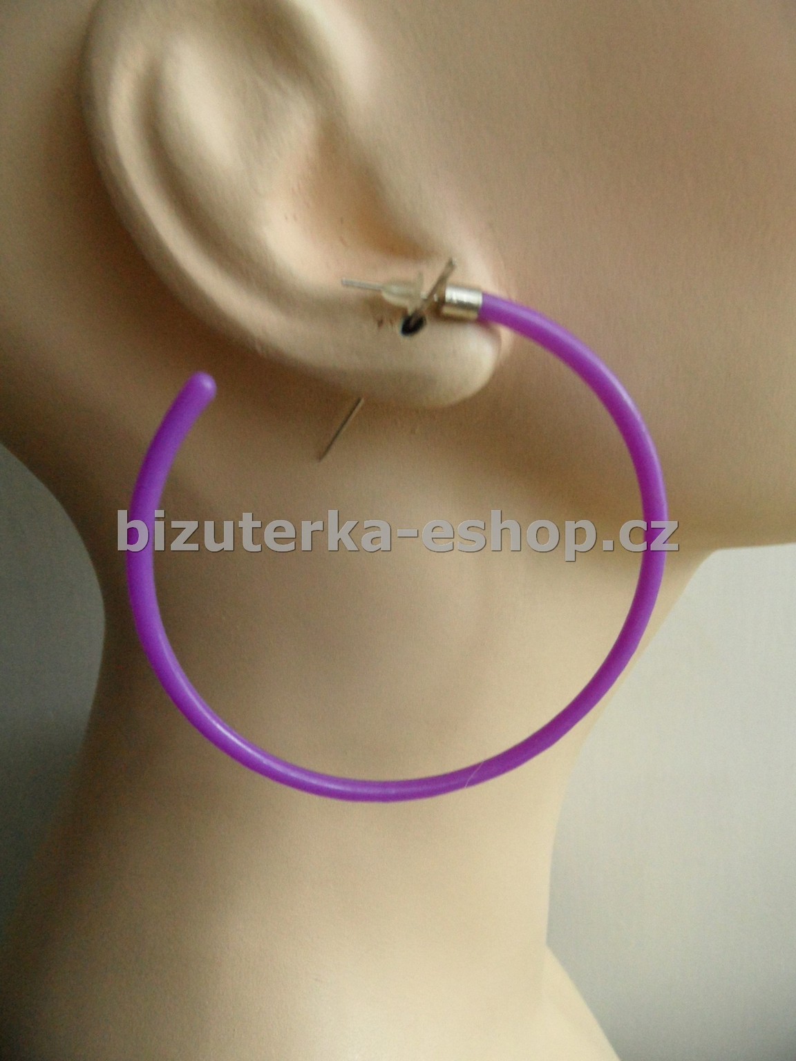 Naušnice kruhy fialové BZ-05745