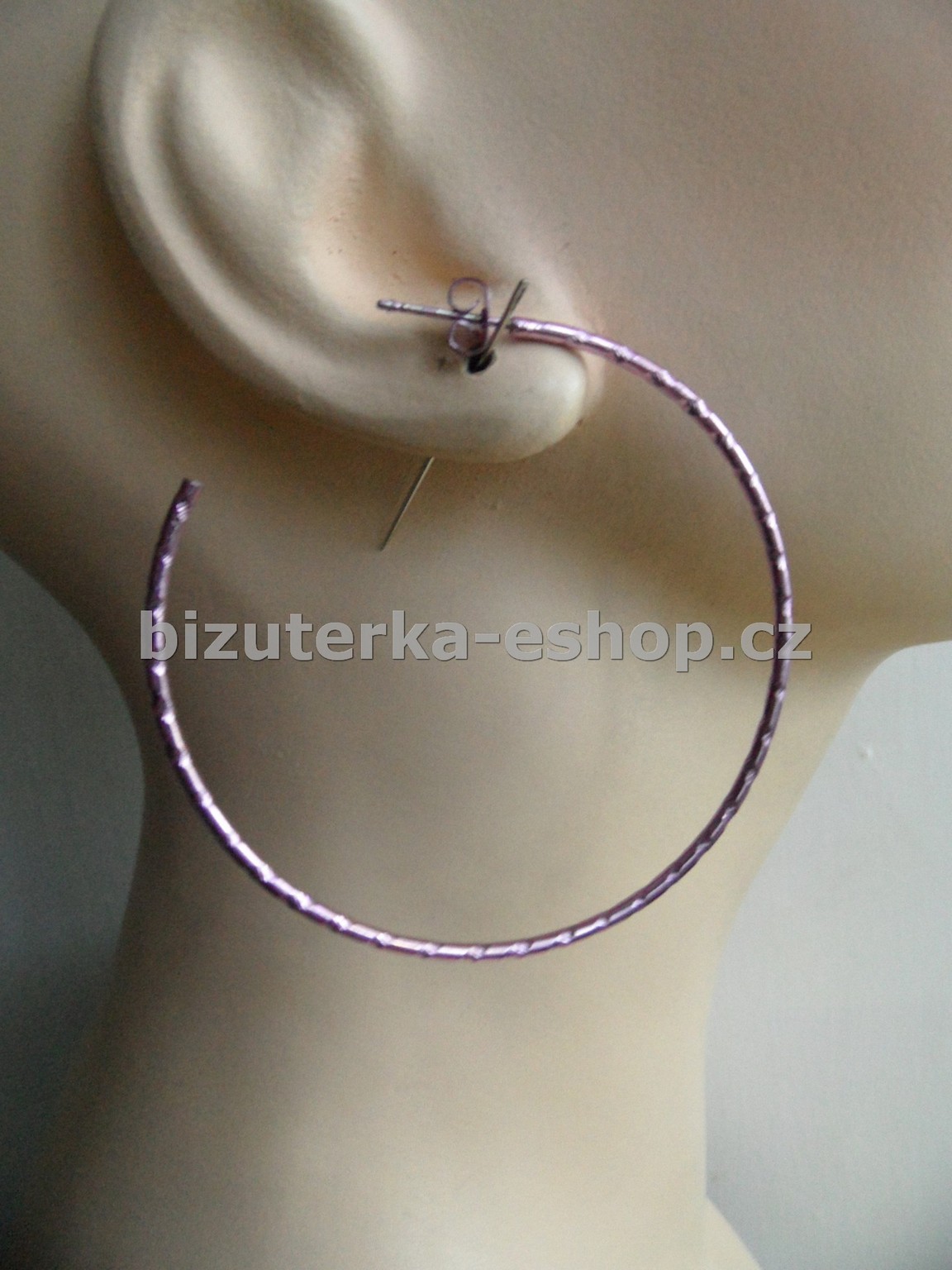 Naušnice kruhy světle fialové BZ-05748