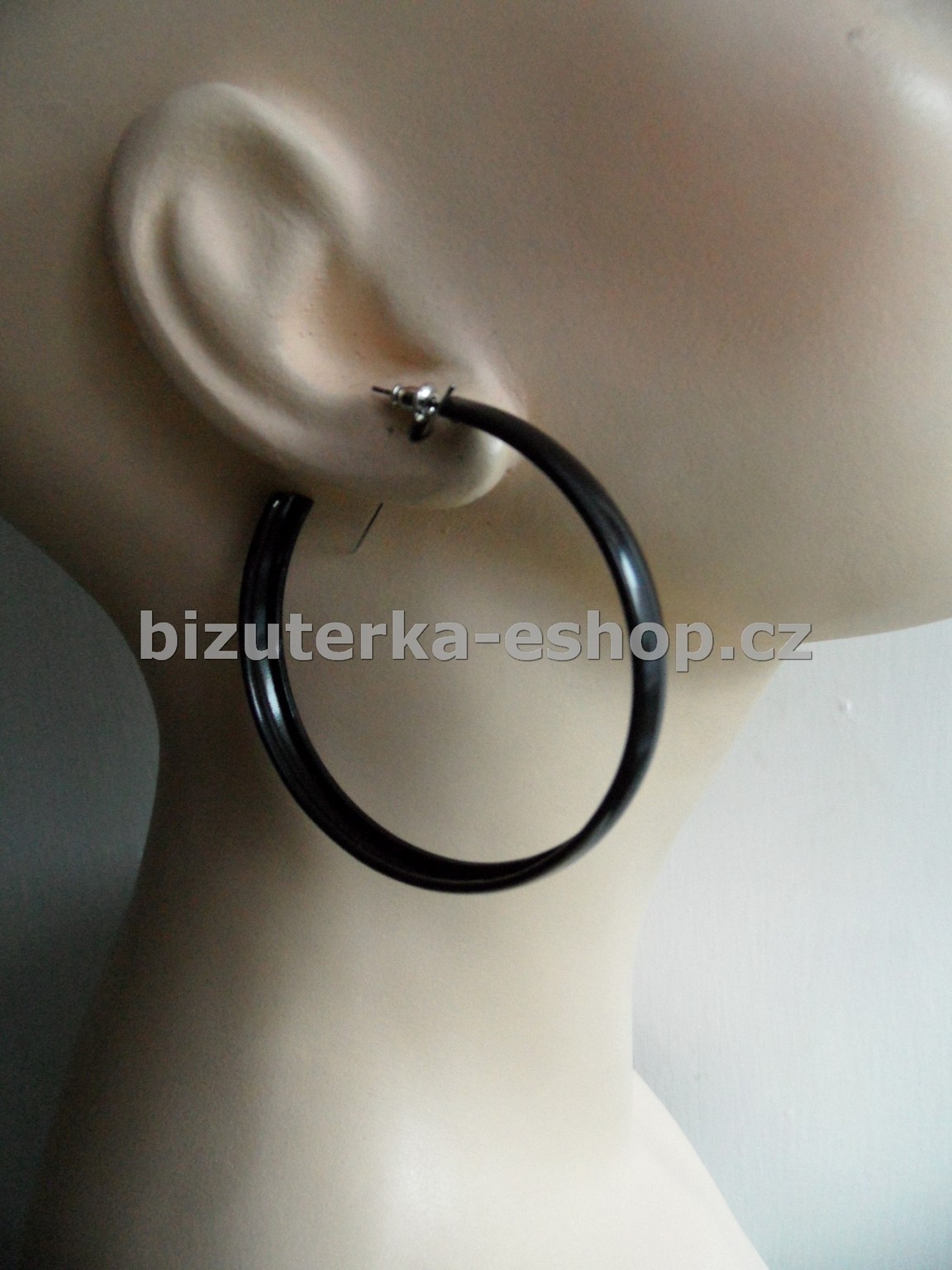 Naušnice kruhy černé BZ-05762