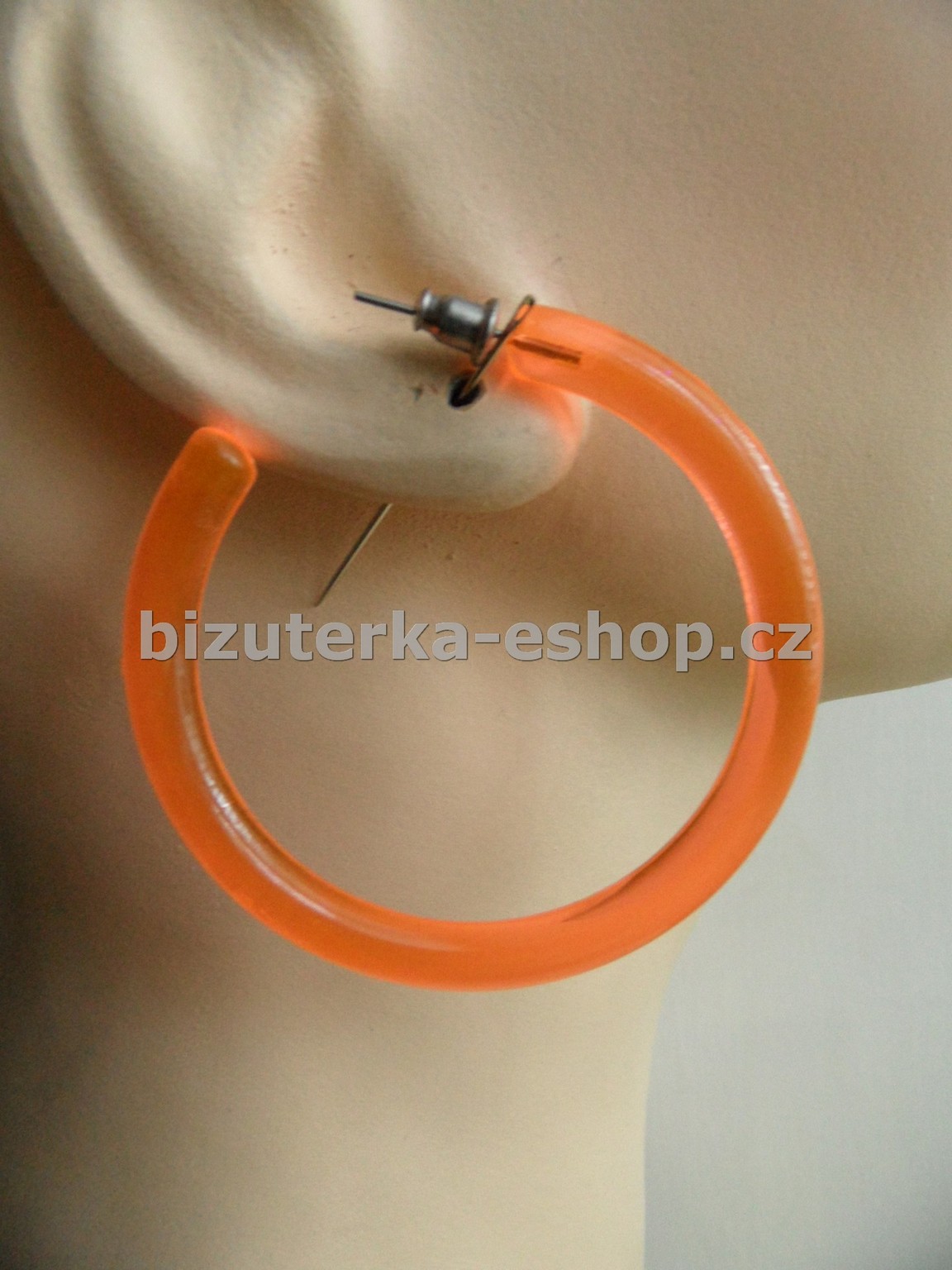 Naušnice kruhy oranžové BZ-05769