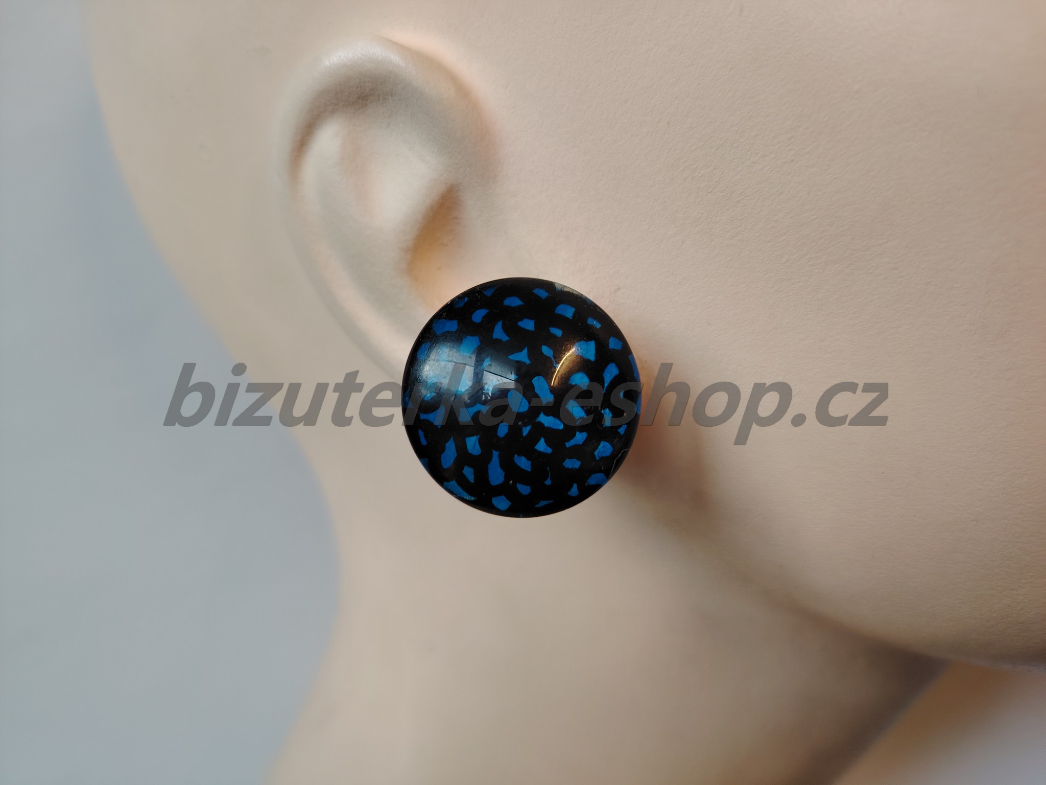 Naušnice klipsy modré BZ-05781