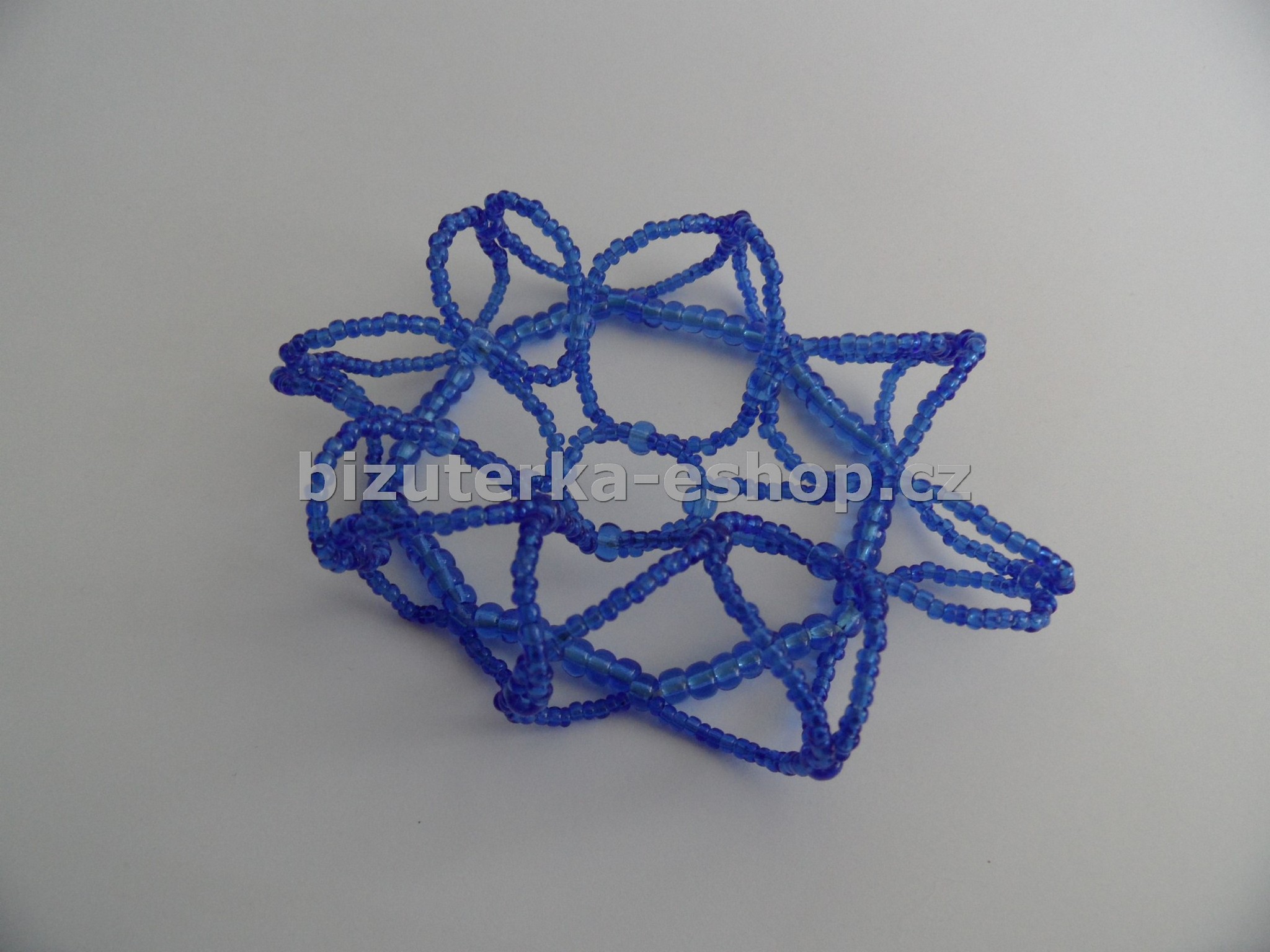 Síťka na drdol z perliček modrá BZ-05811