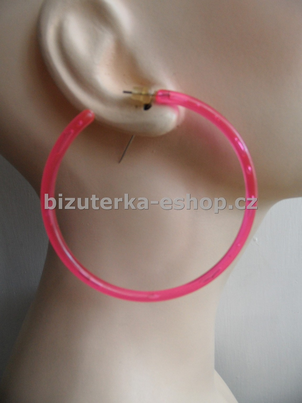 Naušnice kruhy růžové BZ-05818