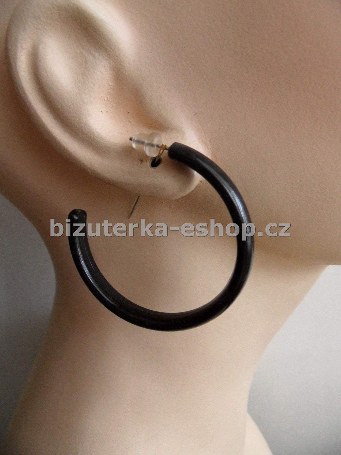 Naušnice kruhy černé BZ-05822