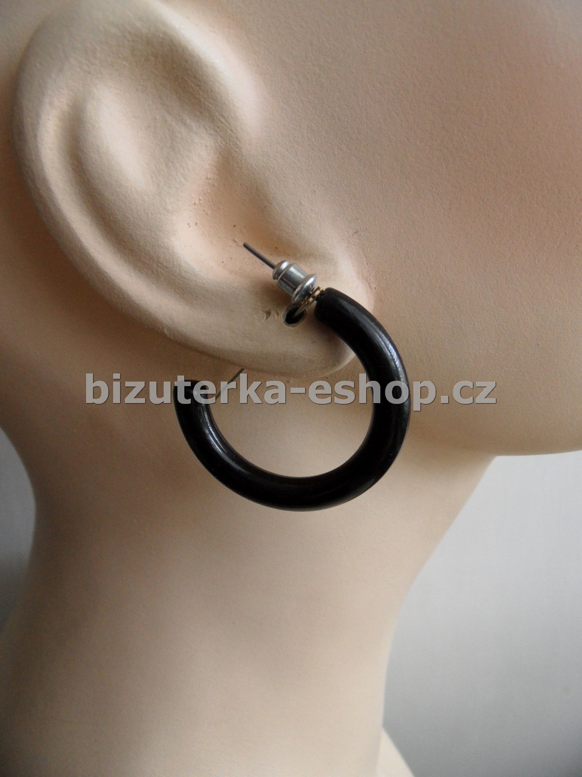 Naušnice kroužky černé BZ-05836