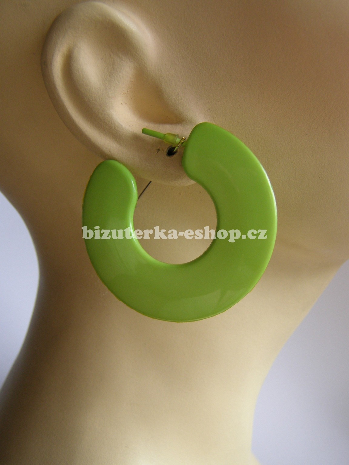 Naušnice kruhy zelené BZ-05847