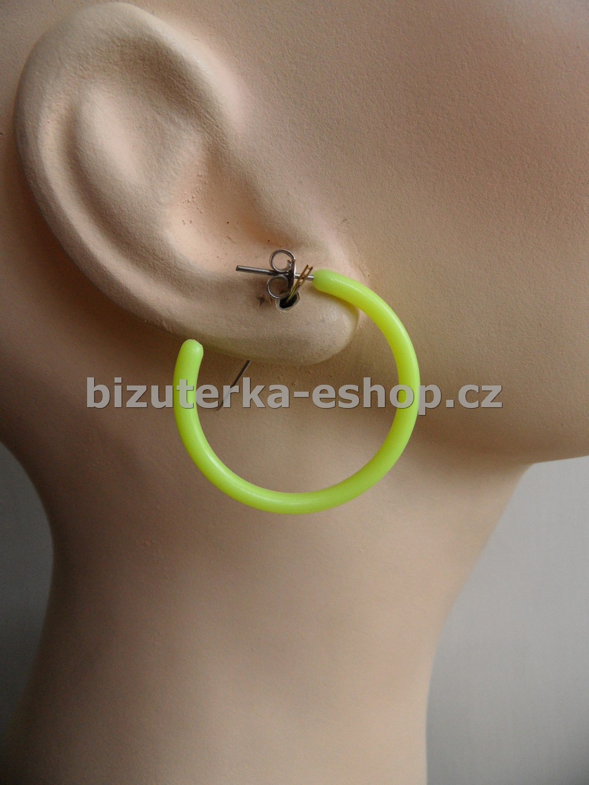 Naušnice kroužky žluté BZ-05851