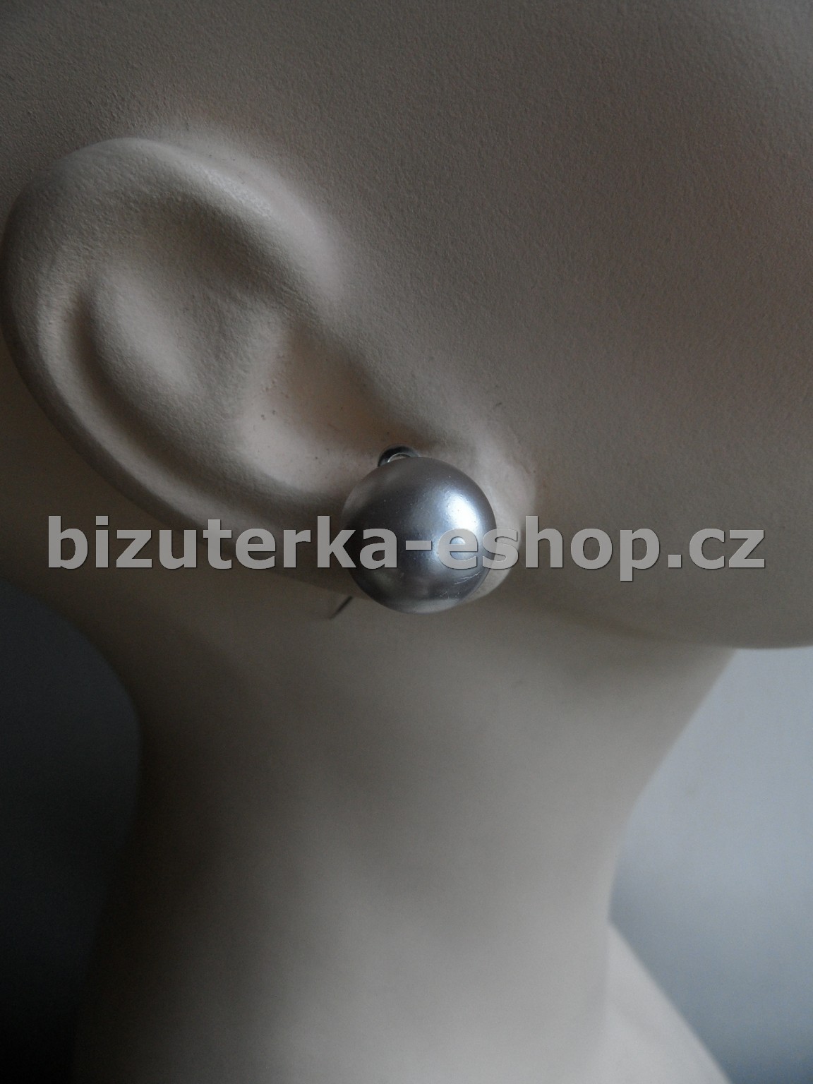 Naušnice klipsy kouřovo stříbrné BZ-05907