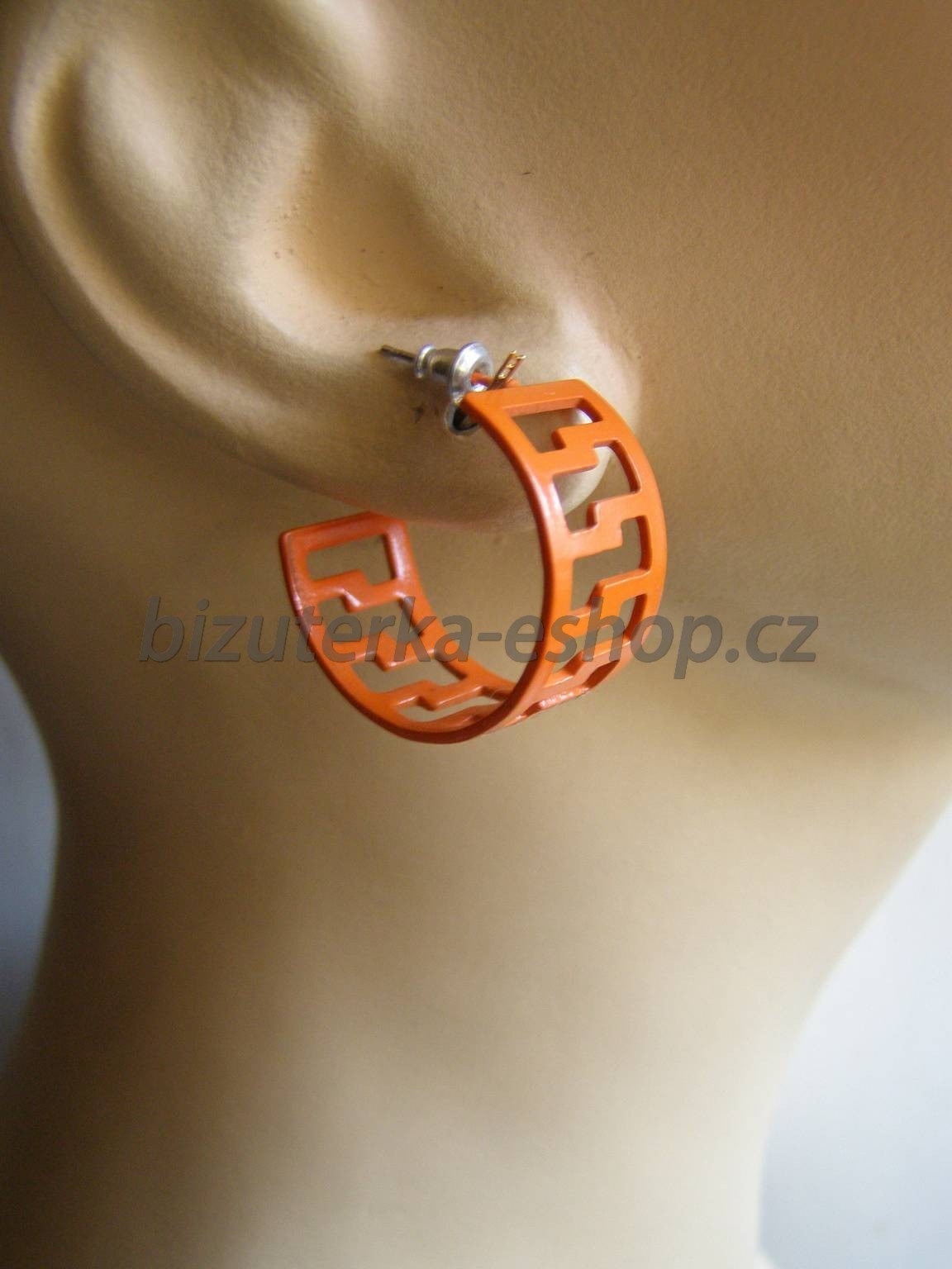 Naušnice kruhy oranžové BZ-05958