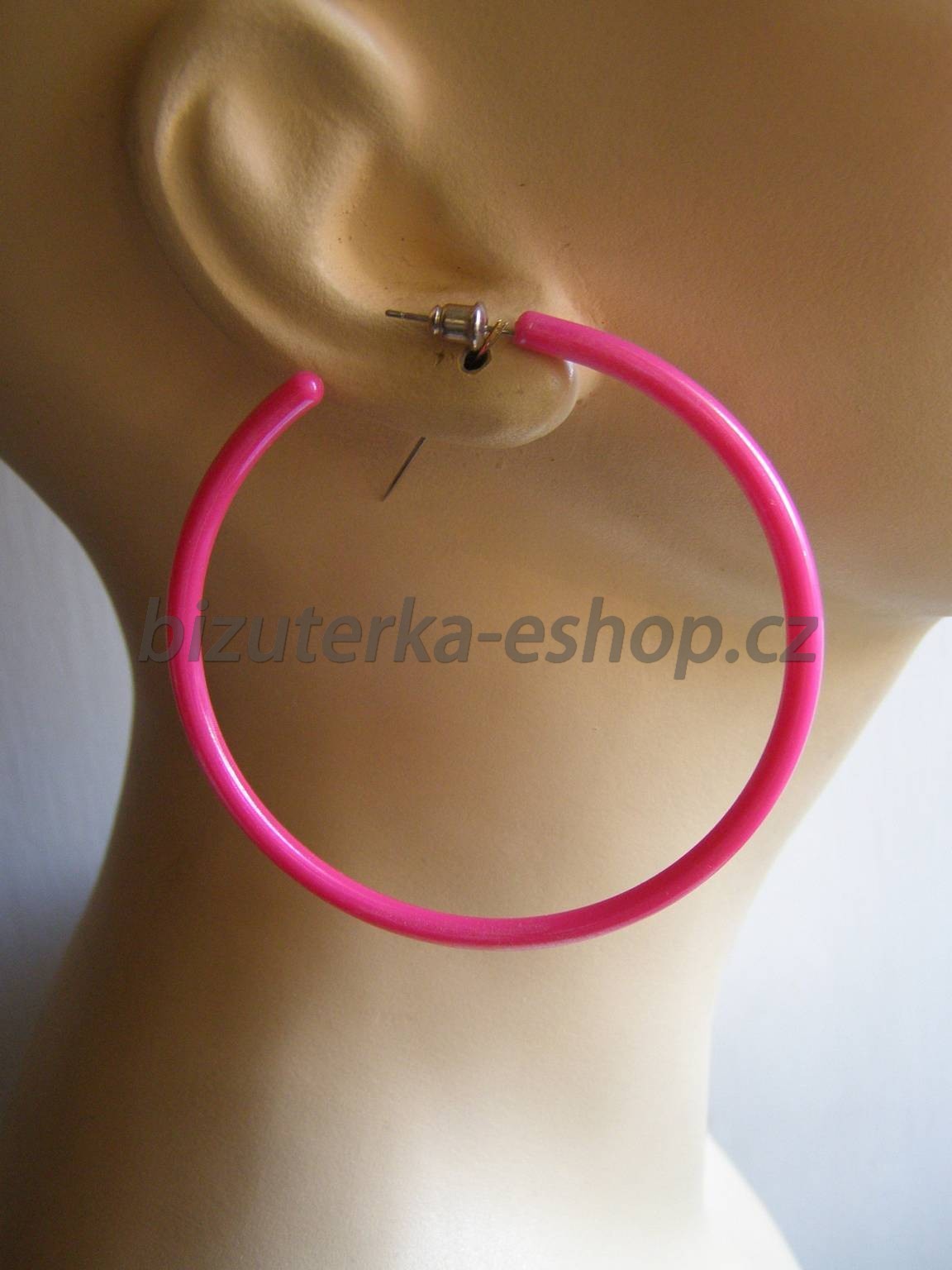 Naušnice kruhy růžové tmavé BZ-05967