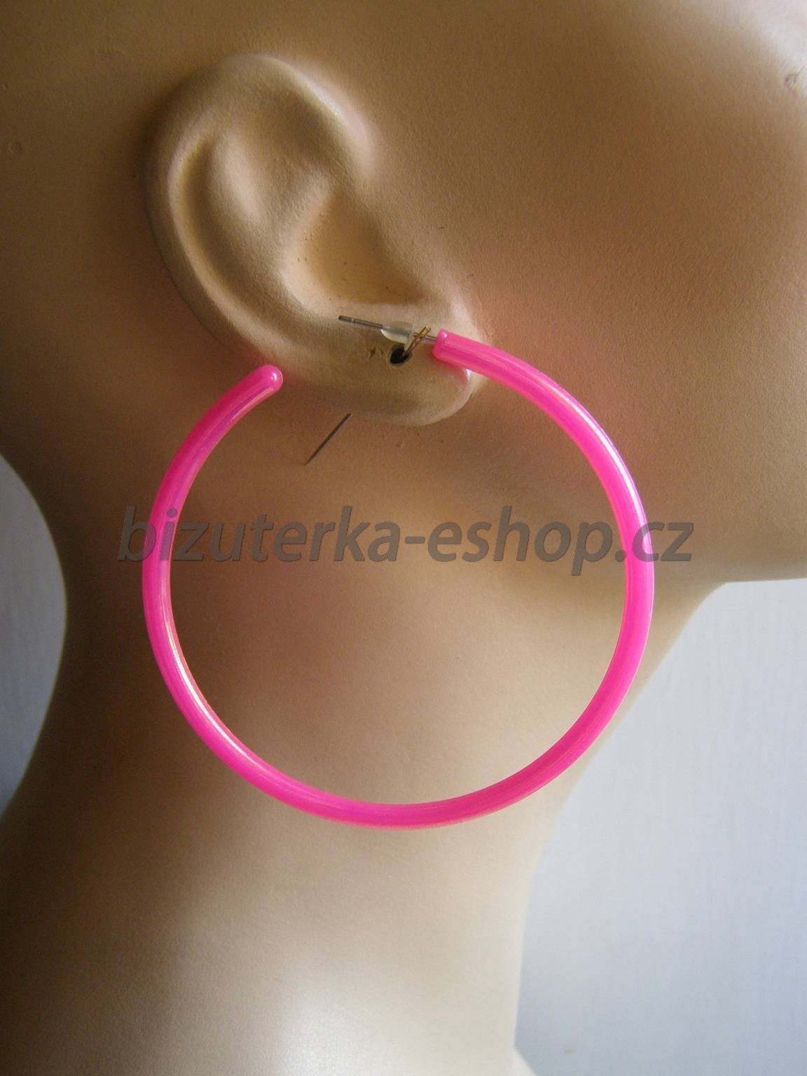 Naušnice kruhy růžové duhové BZ-05970