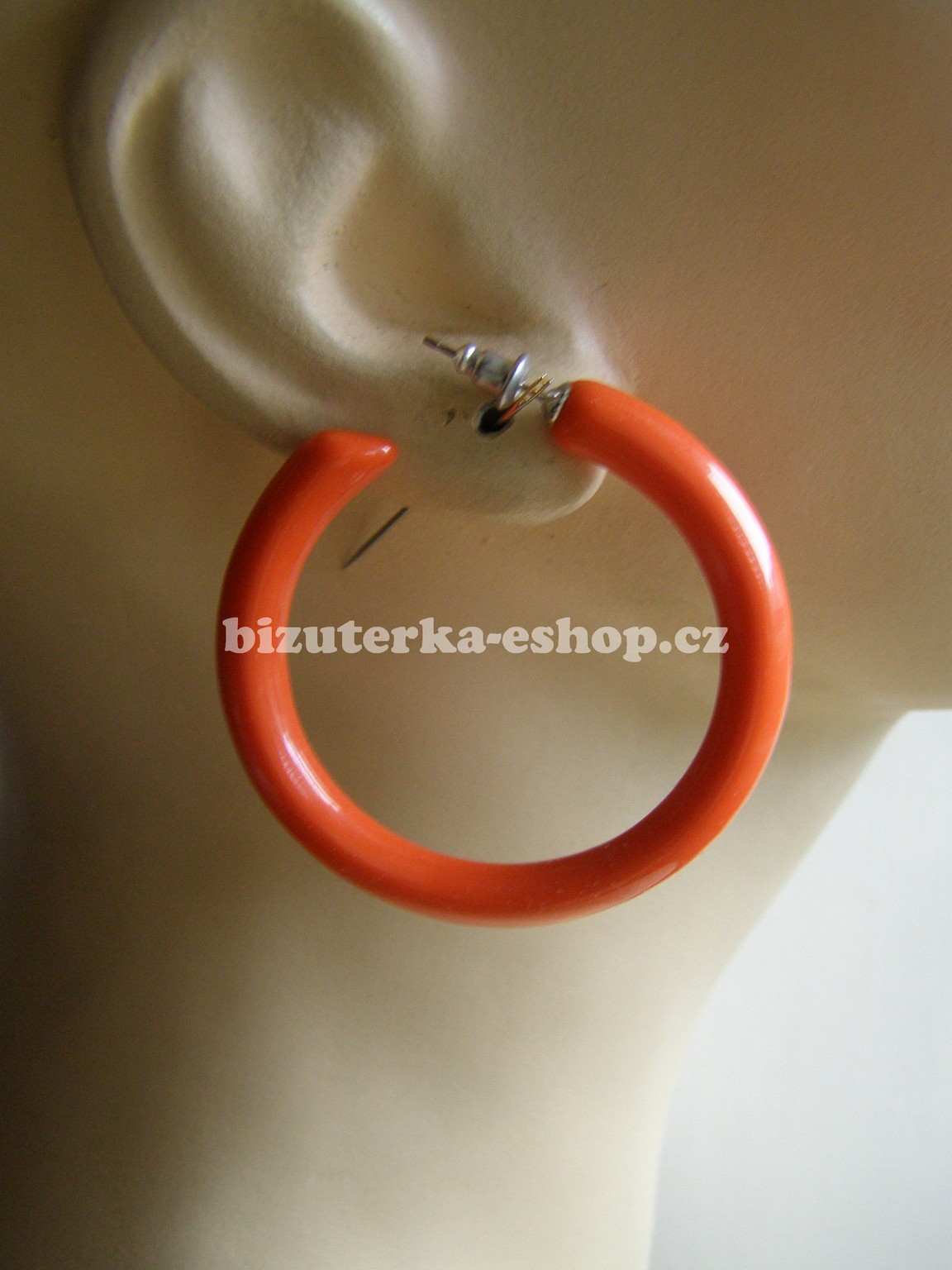 Naušnice kruhy oranžové BZ-06062