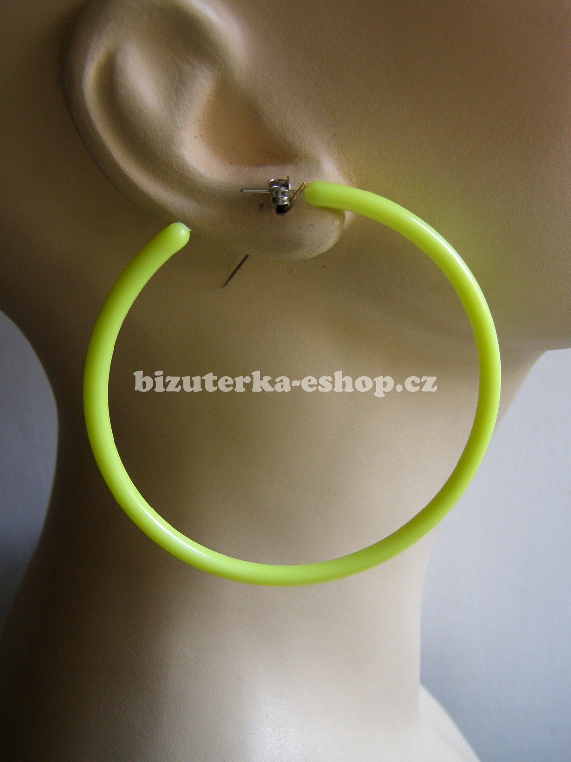 Naušnice kruhy fosforově žluté BZ-06063