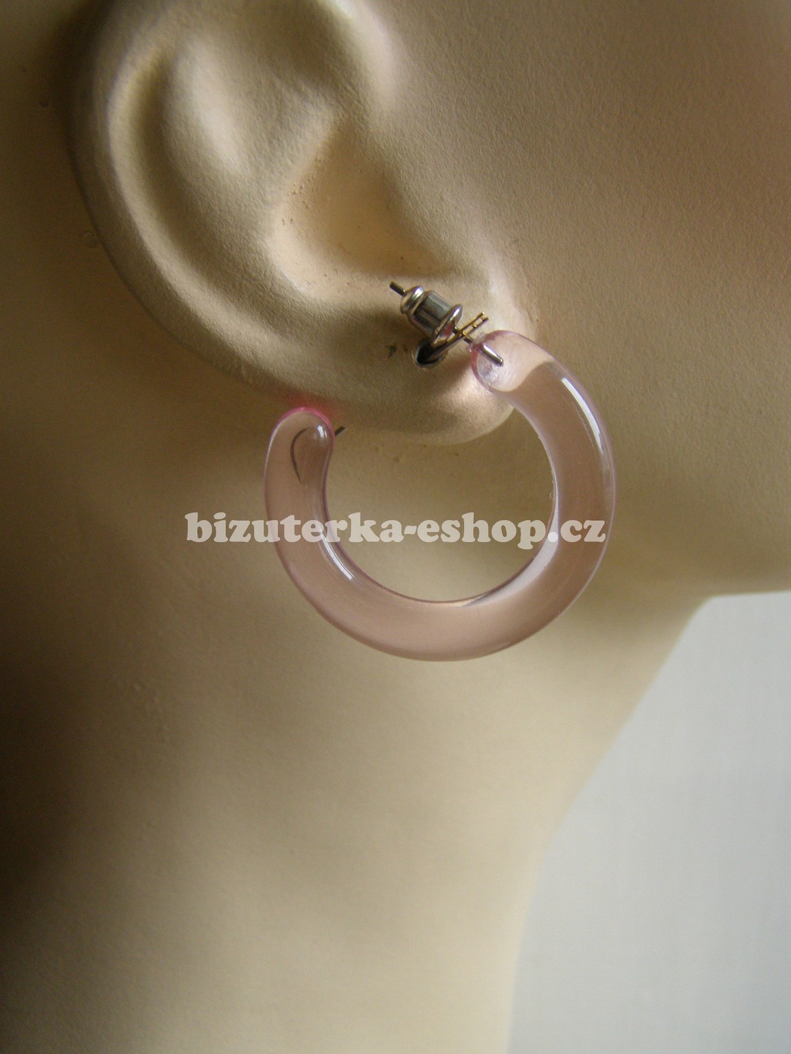 Naušnice kroužky růžové BZ-06064