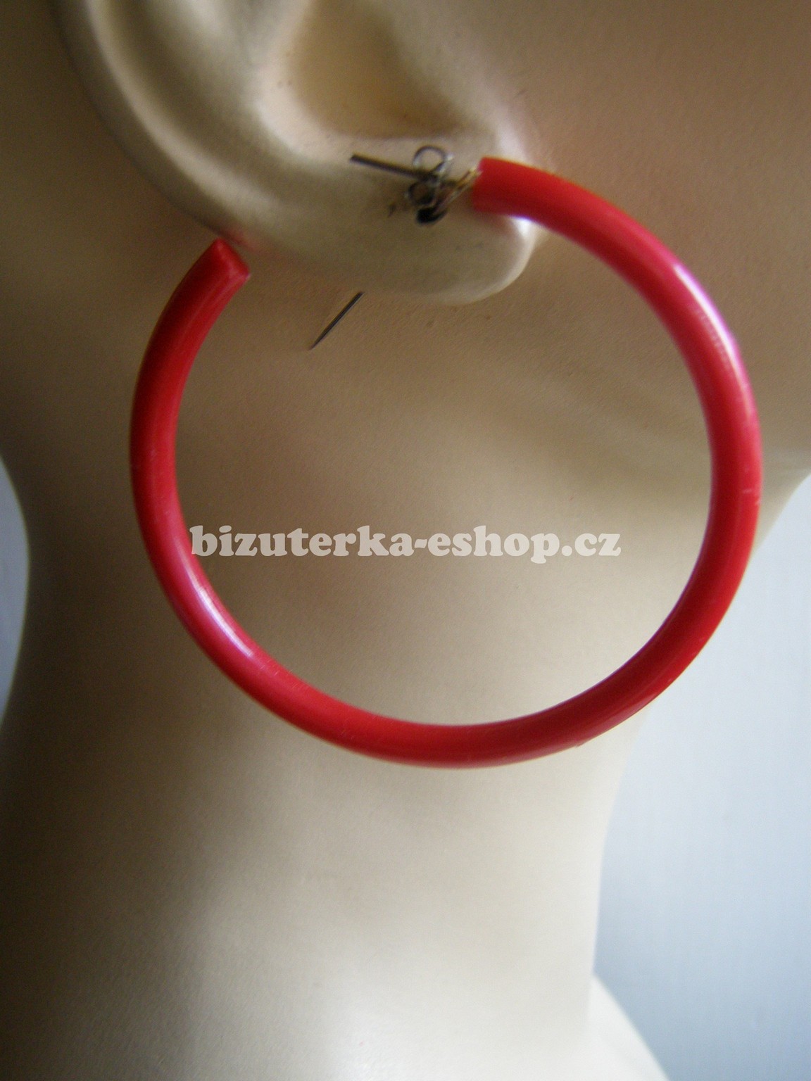 Naušnice kruhy červené BZ-06066