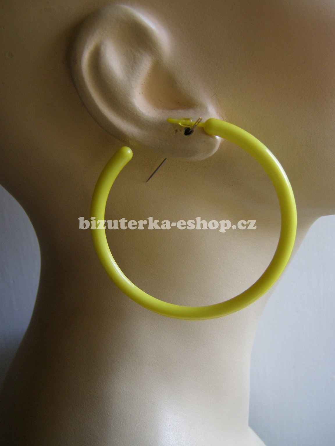 Naušnice kruhy žluté BZ-06067