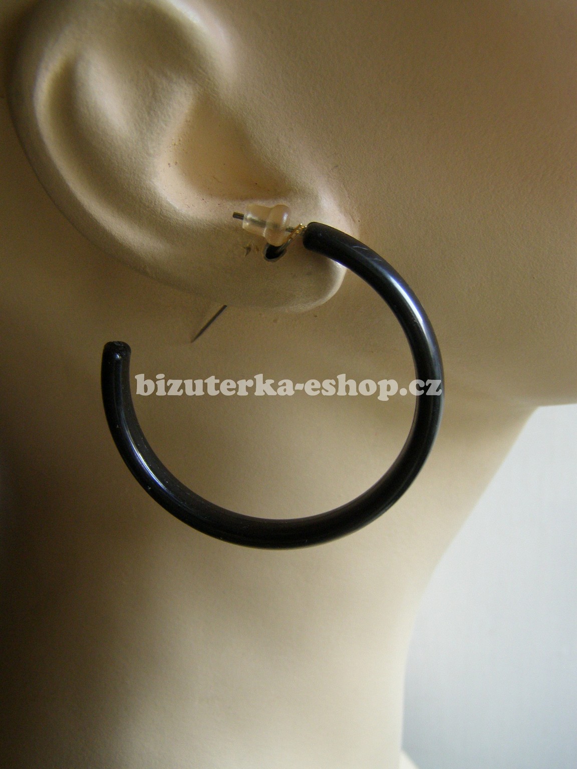 Naušnice kruhy černé BZ-06068